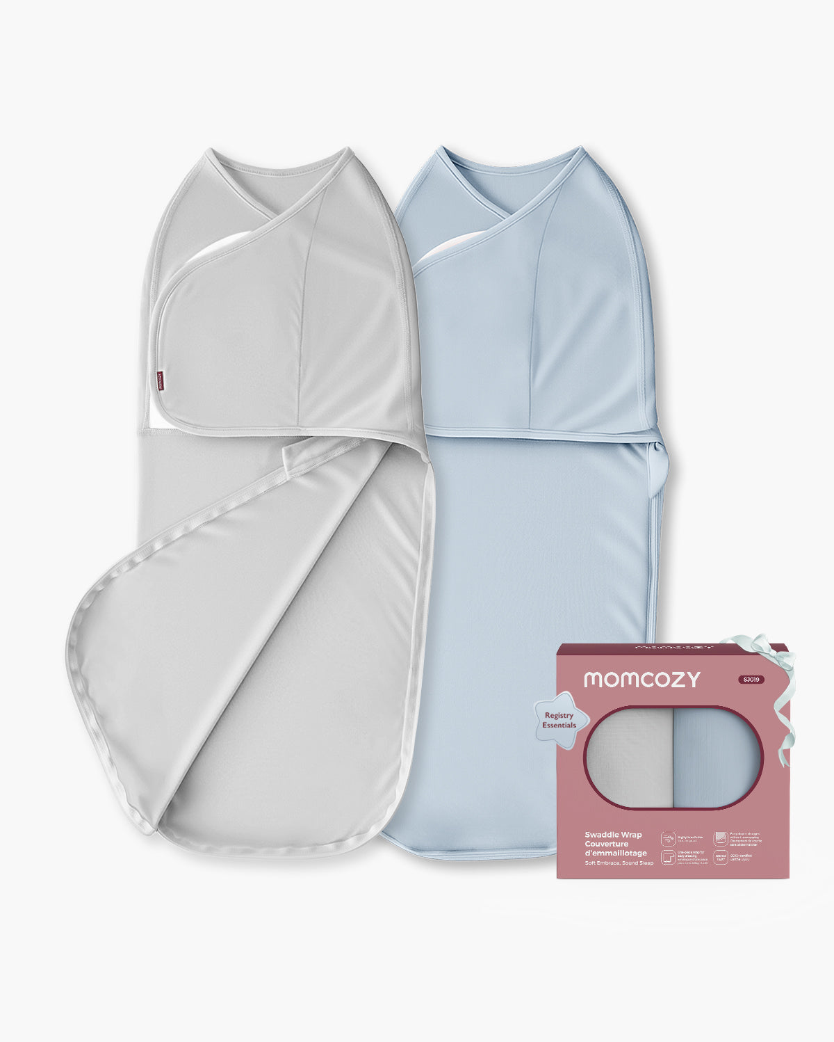 Momcozy Easy Swaddle Wrap 0-3M Drift — bamboo newborn swaddle