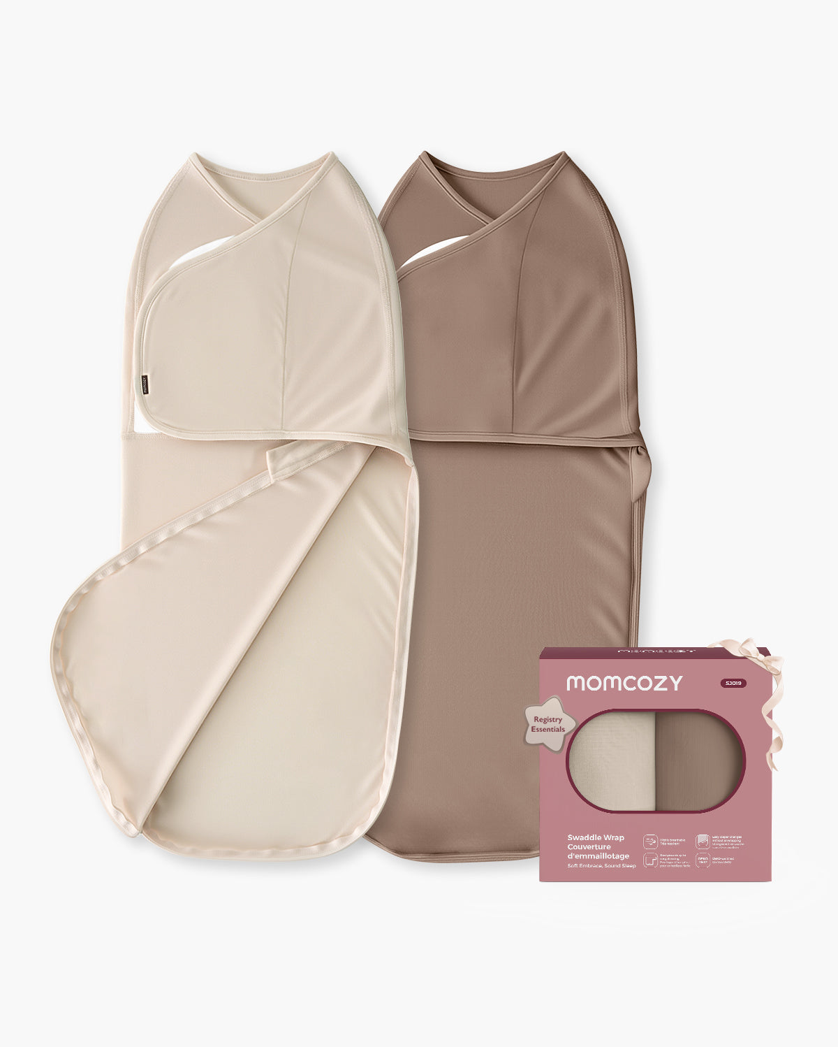 Momcozy Easy Swaddle Wrap 0-3M Harmony — bamboo newborn swaddle