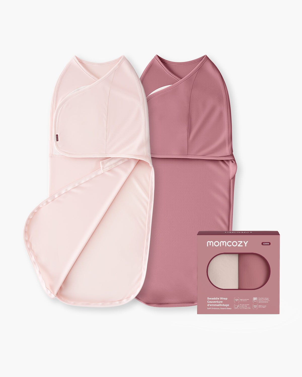 Momcozy Easy Swaddle Wrap 0-3M Bloom — bamboo newborn swaddle
