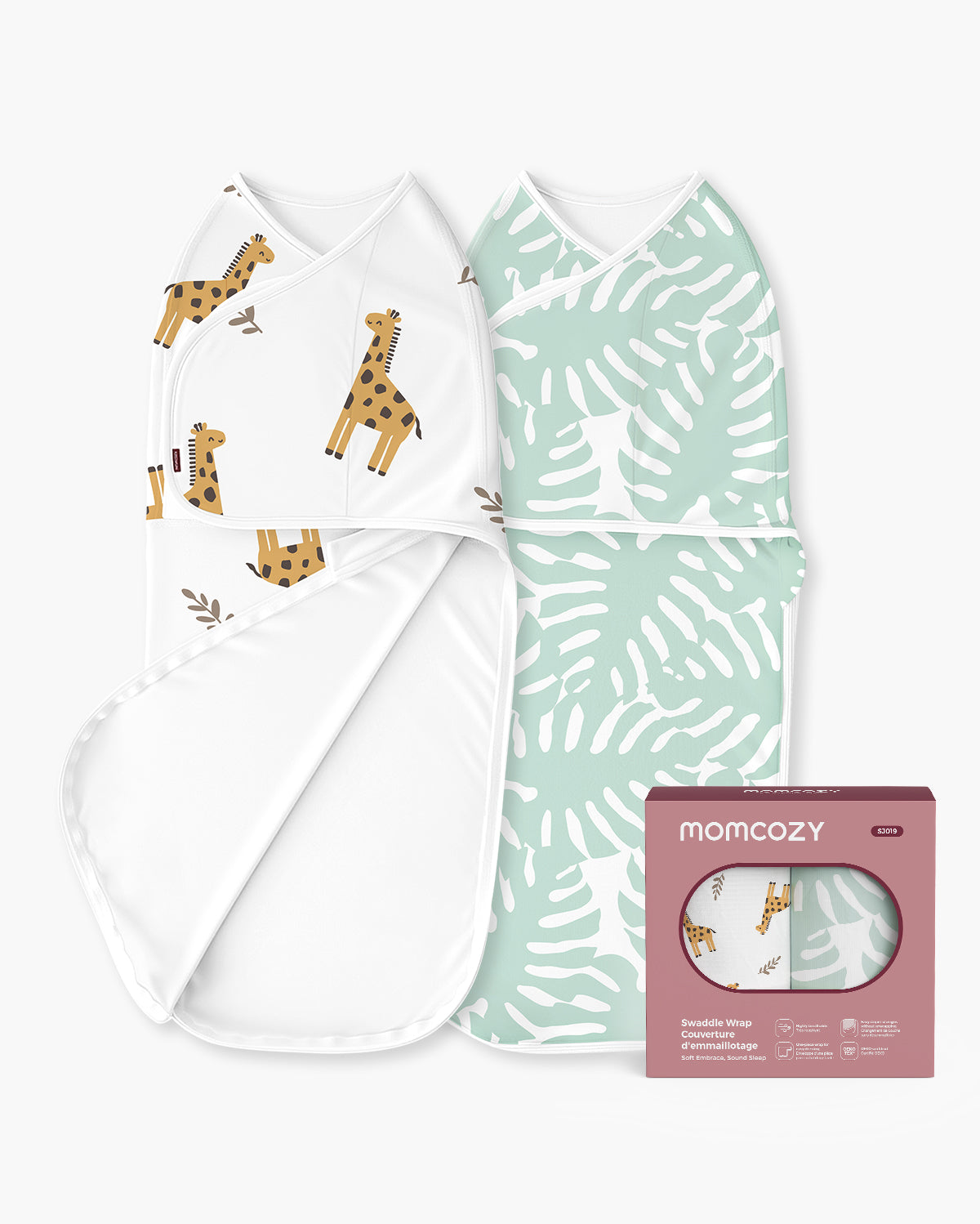 Momcozy Easy Swaddle Wrap 0-3M Bravery — bamboo newborn swaddle