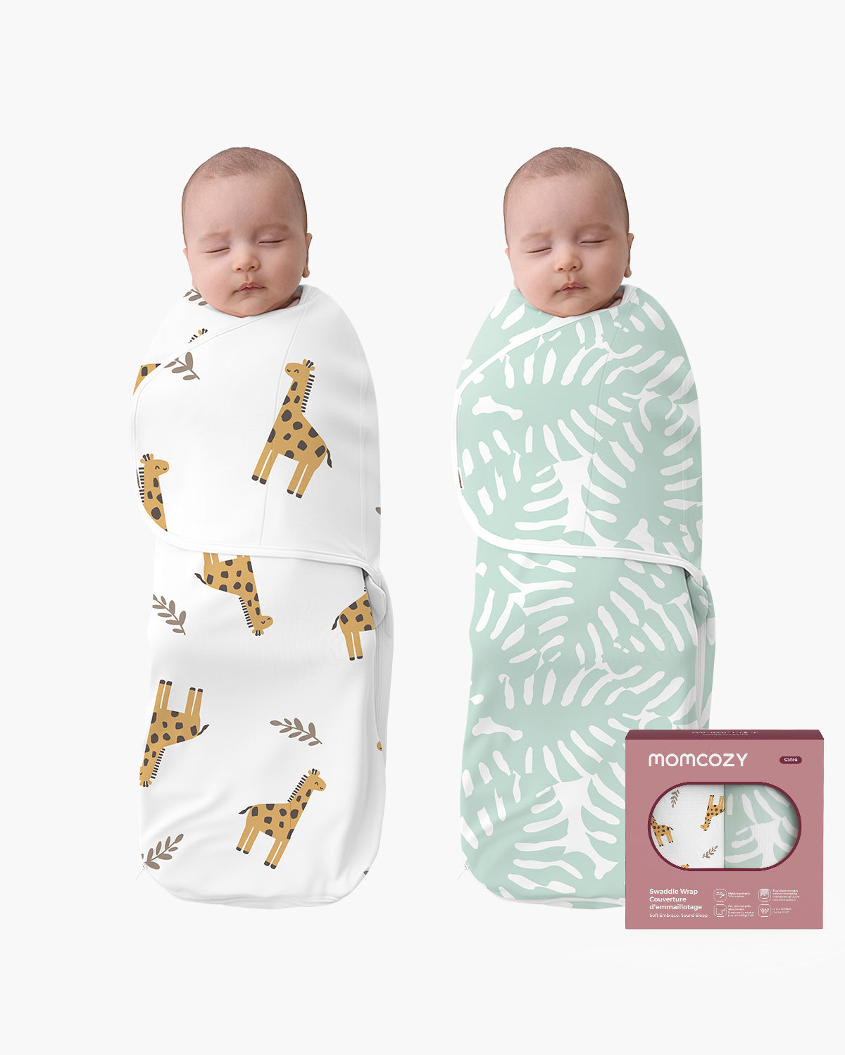 Momcozy Easy Swaddle Wrap 0-3M — bamboo newborn swaddle