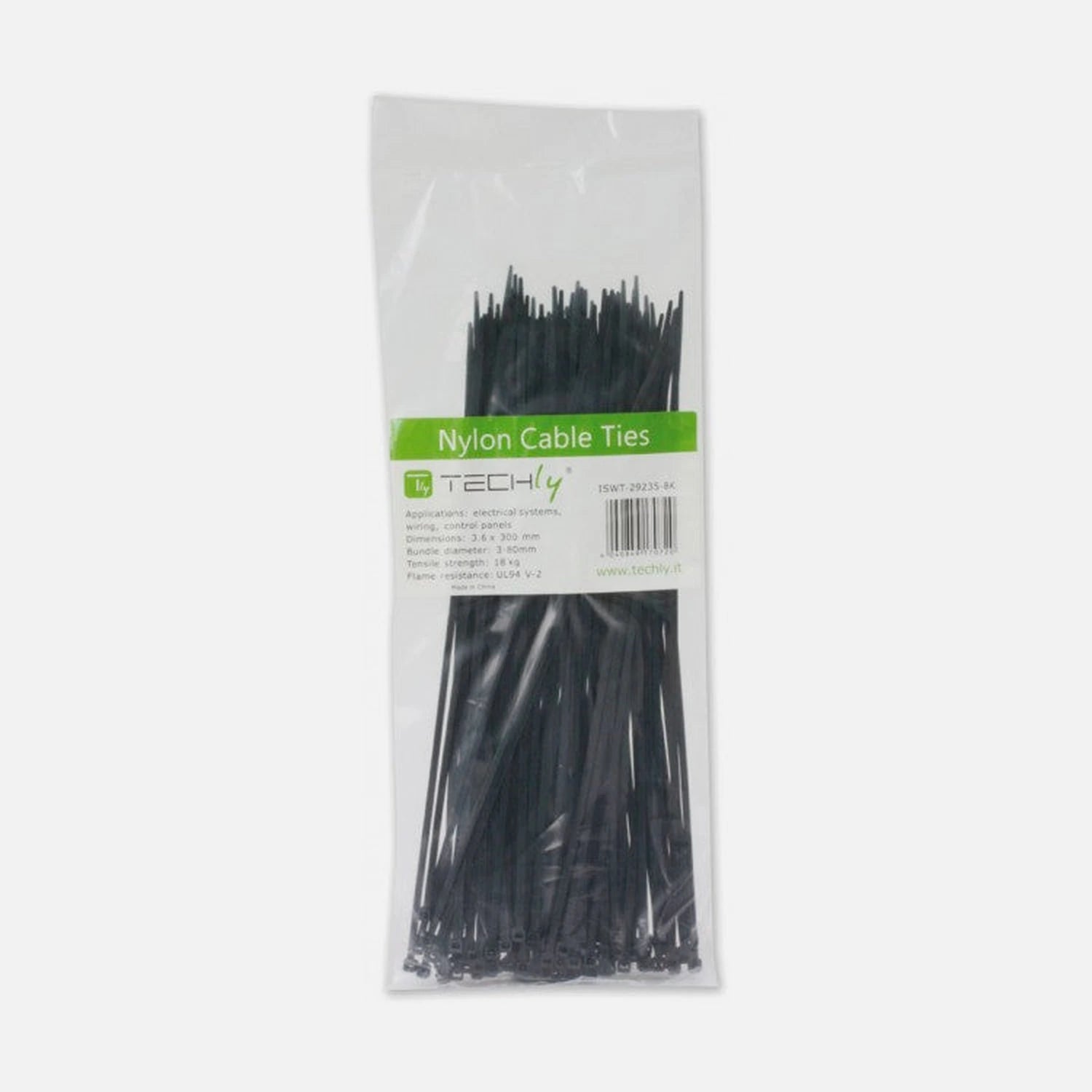 Techly ISWT-28048-BK Cable Ties 280x4.8mm Nylon 100pcs Black