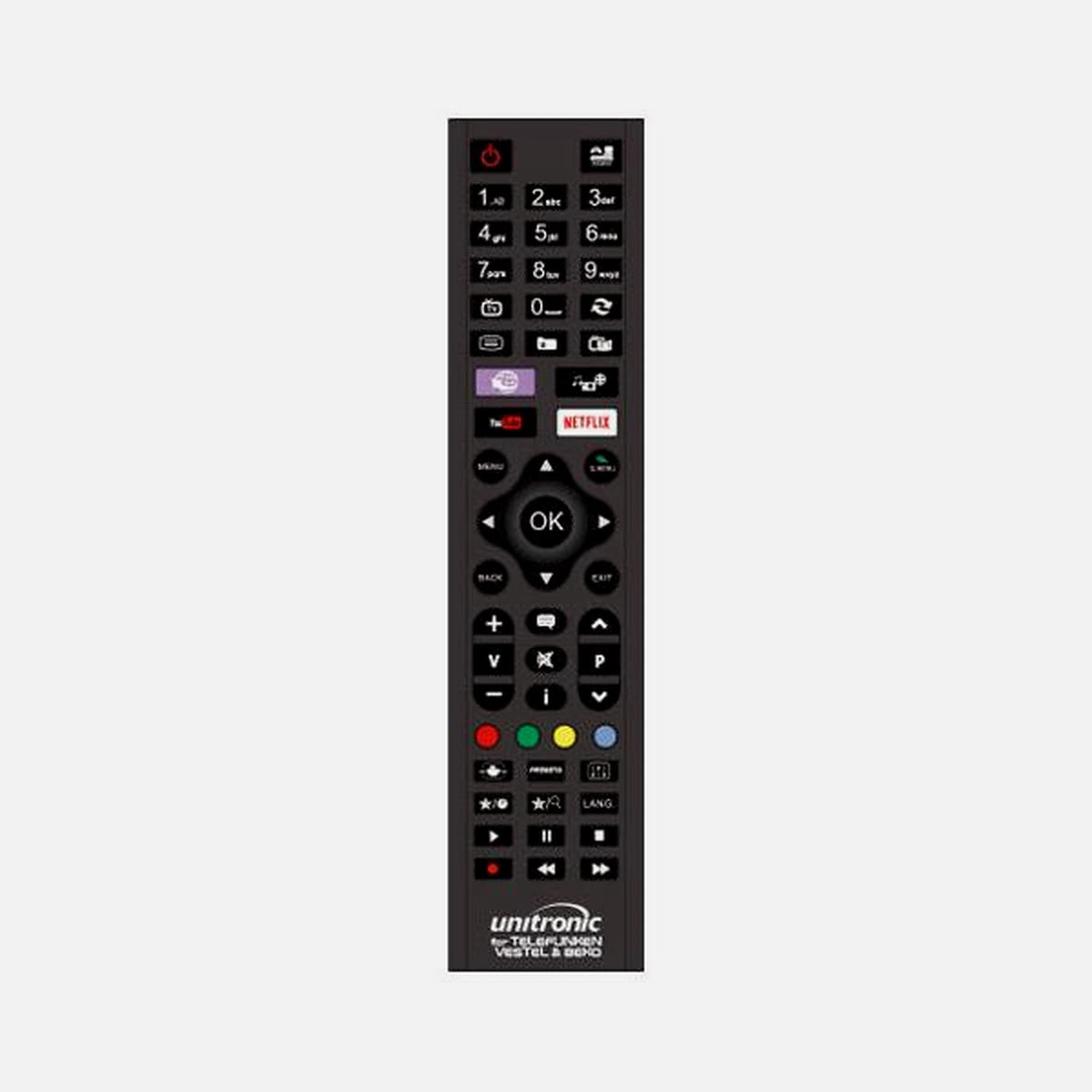 Unitronic 1721 Replacement Remote for TFK VESTEL BEKO TV