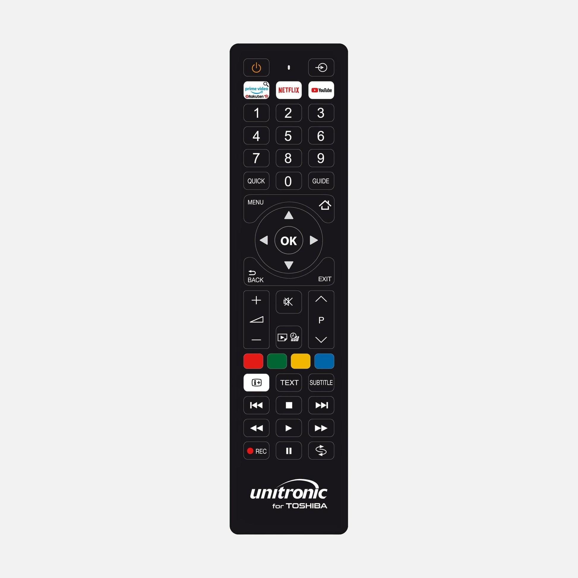 Unitronic 1705 Replacement Remote Control for Toshiba TV