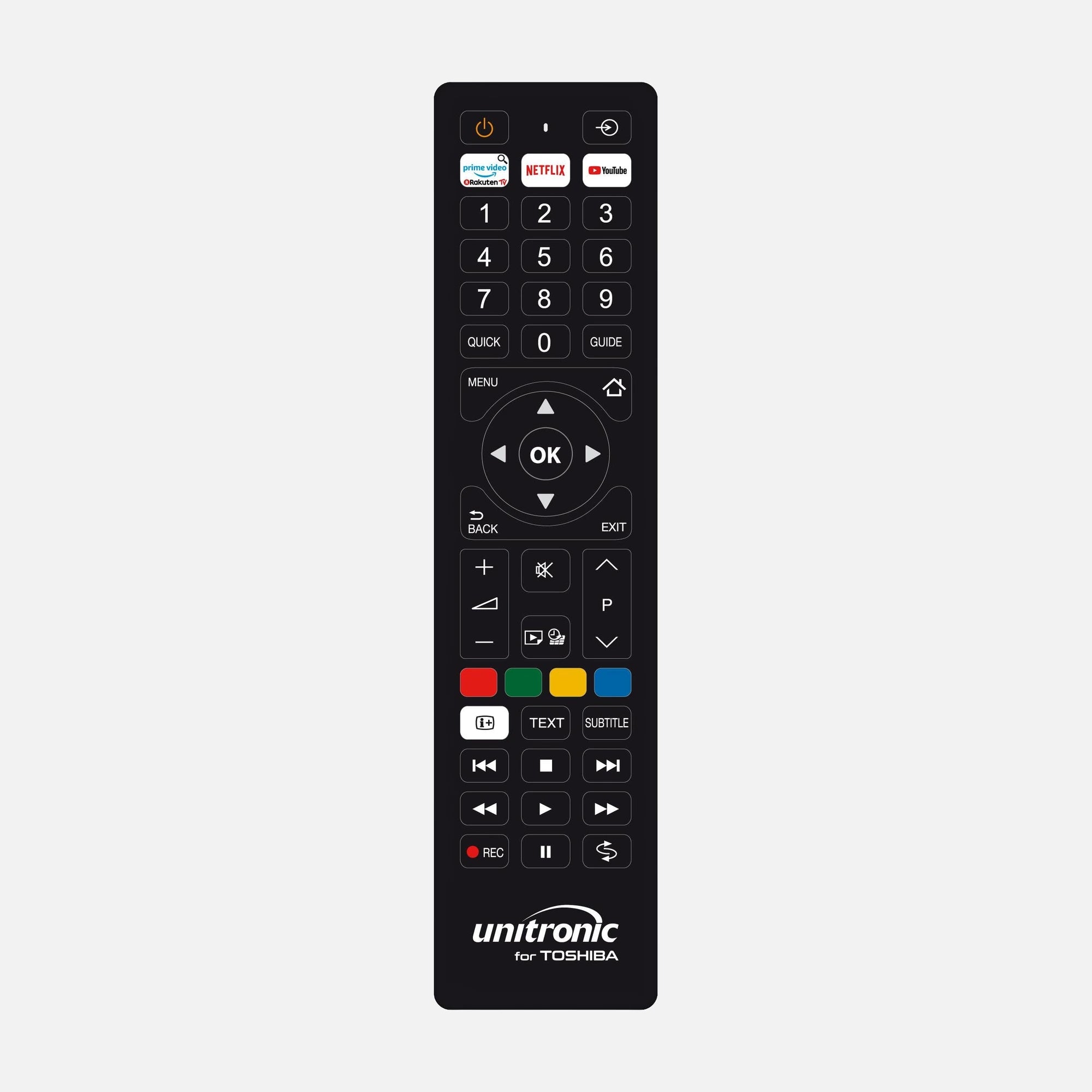 Unitronic 1705 Replacement Remote Control for Toshiba TV