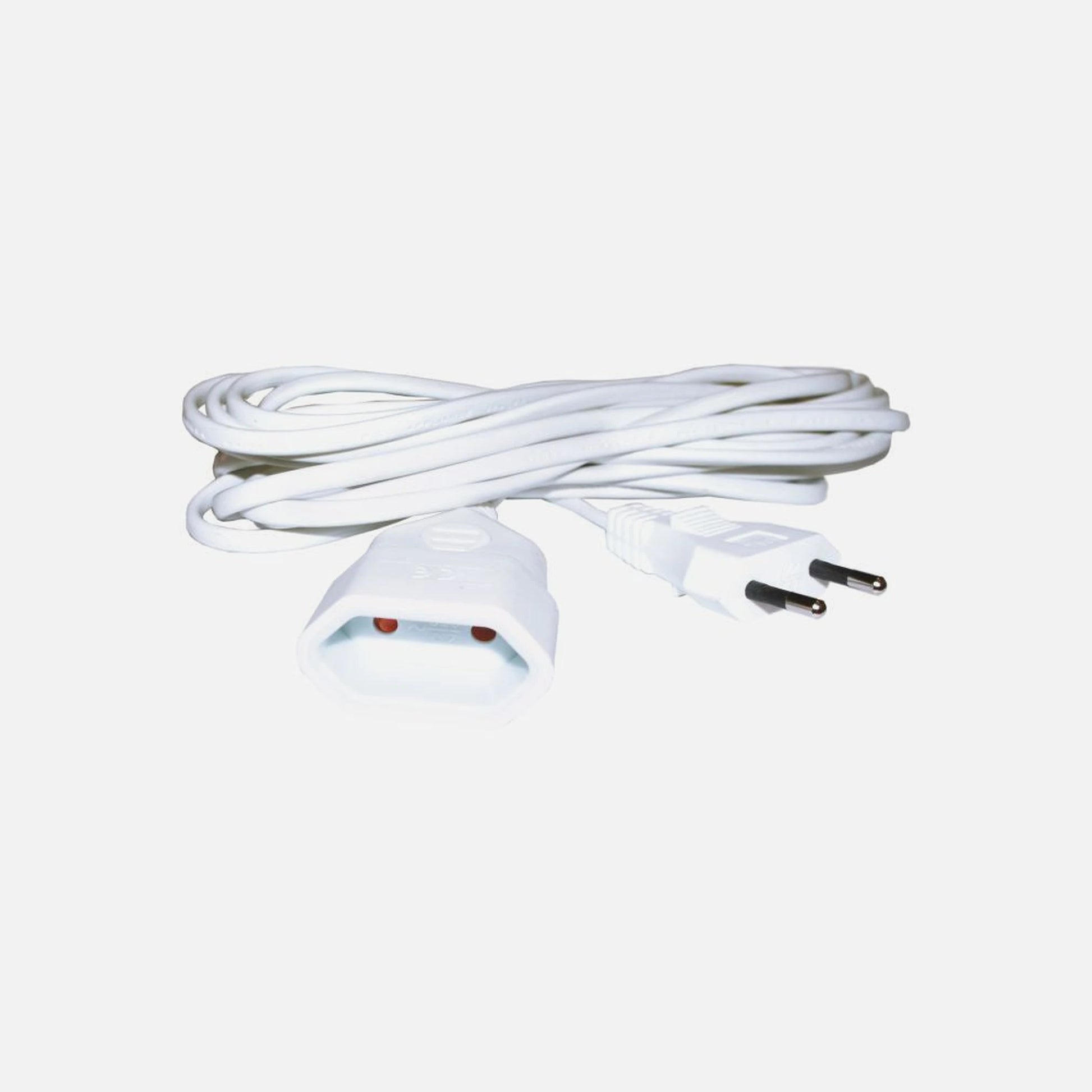 RP Bipolar Extension Cord 5m White