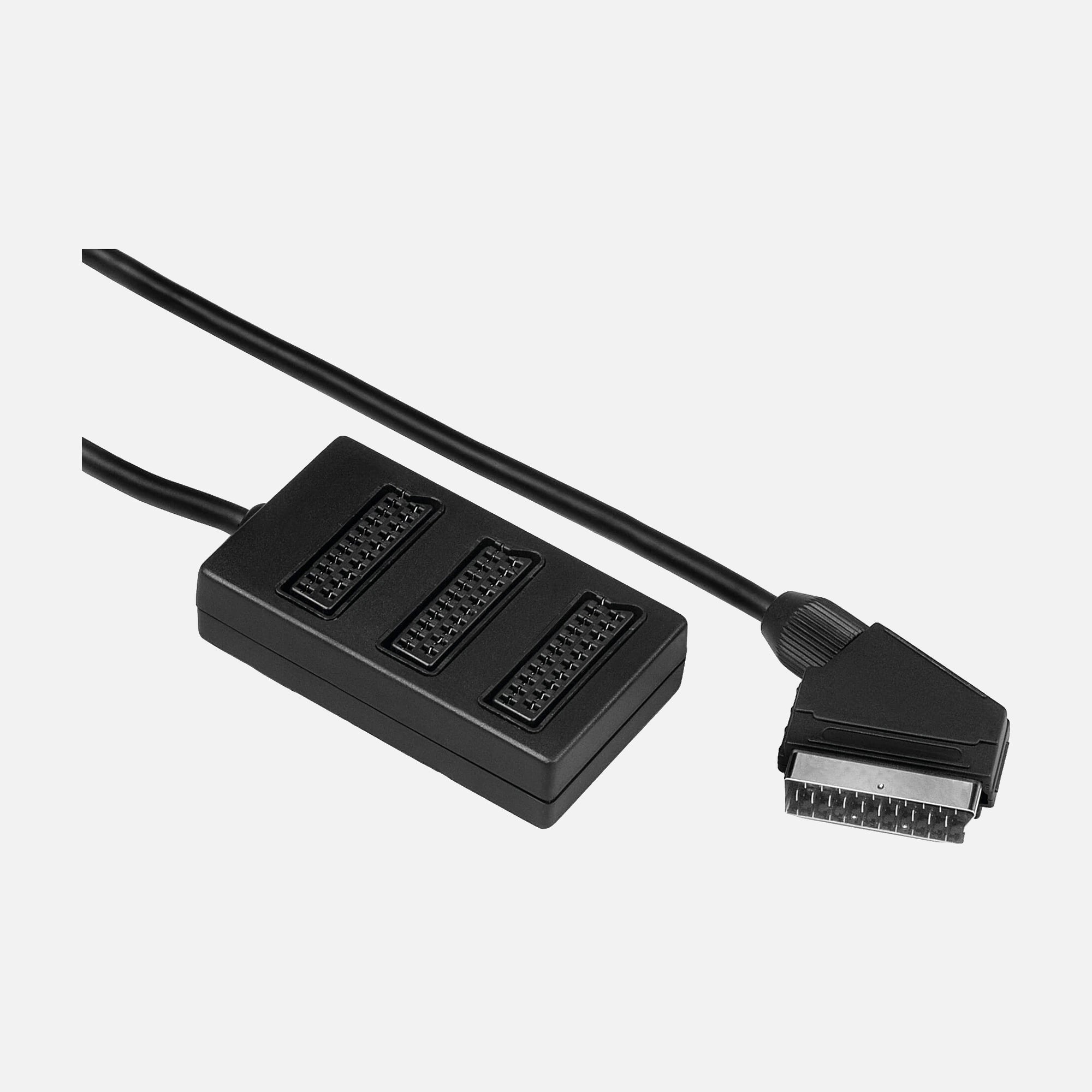 SCART 1-Male to 3-Female Splitter Adaptor