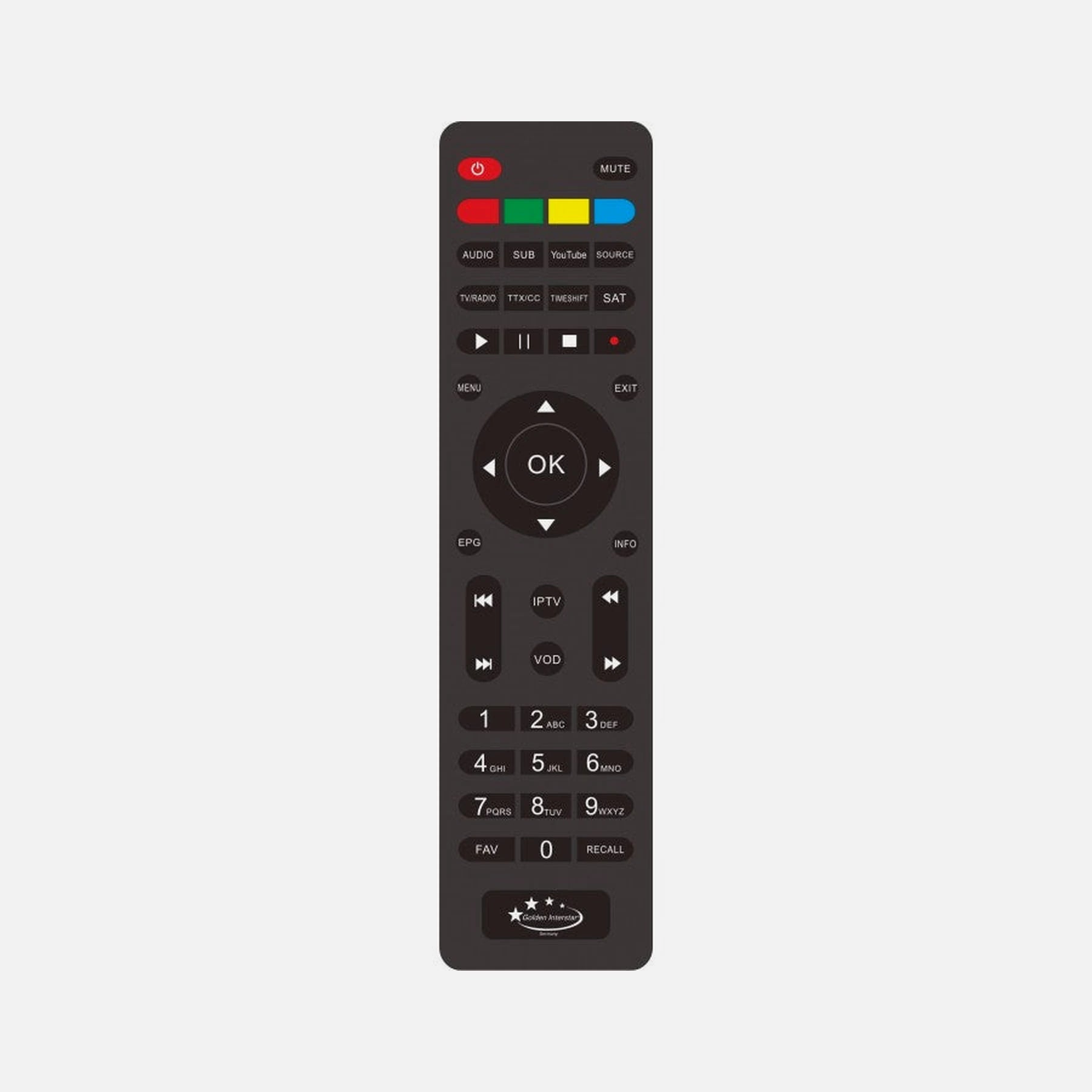 Golden Media Interstar Remote Control for HD FTA S2+