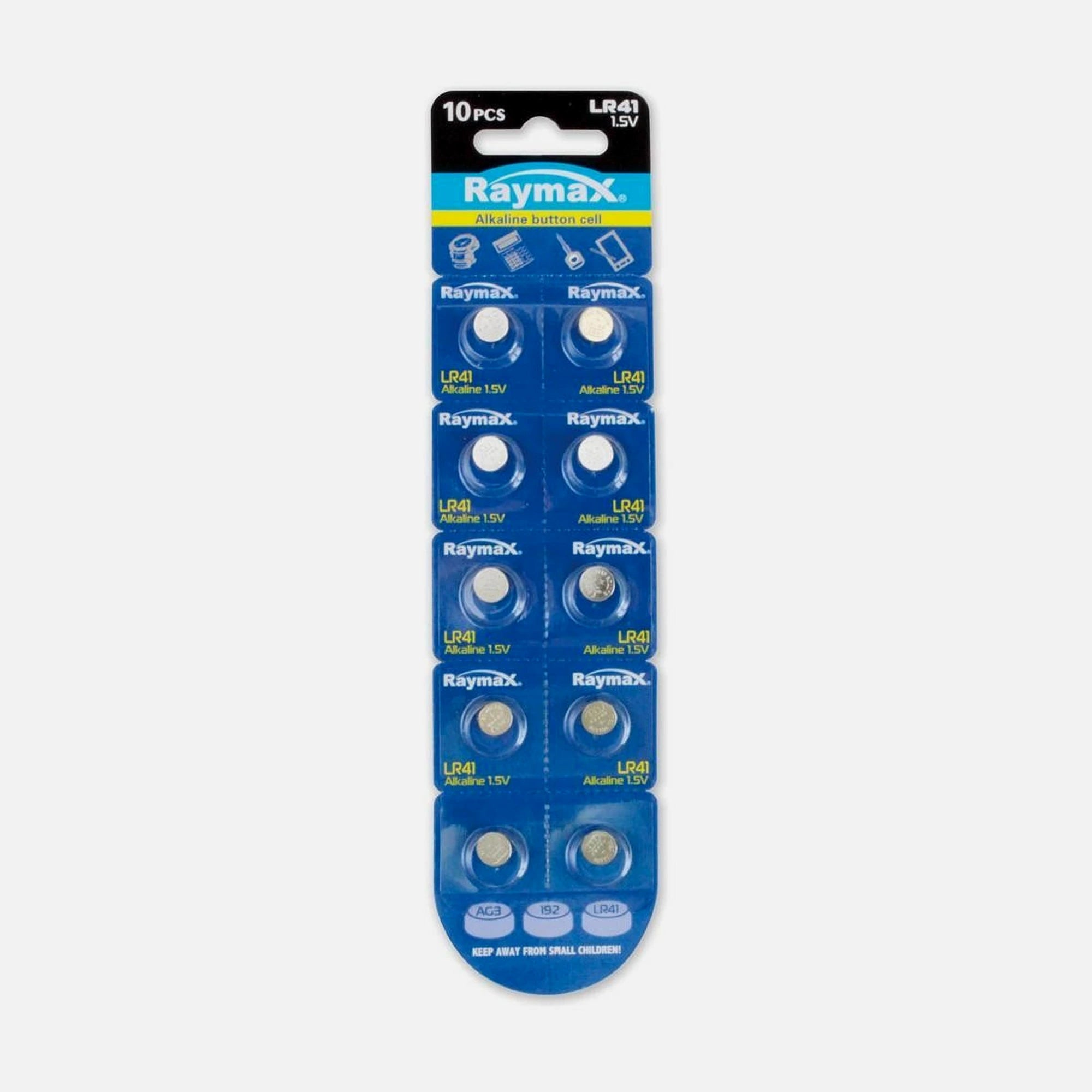 Raymax IBT-KLR41 LR41 Alkaline Batteries 1.5V 10 pcs
