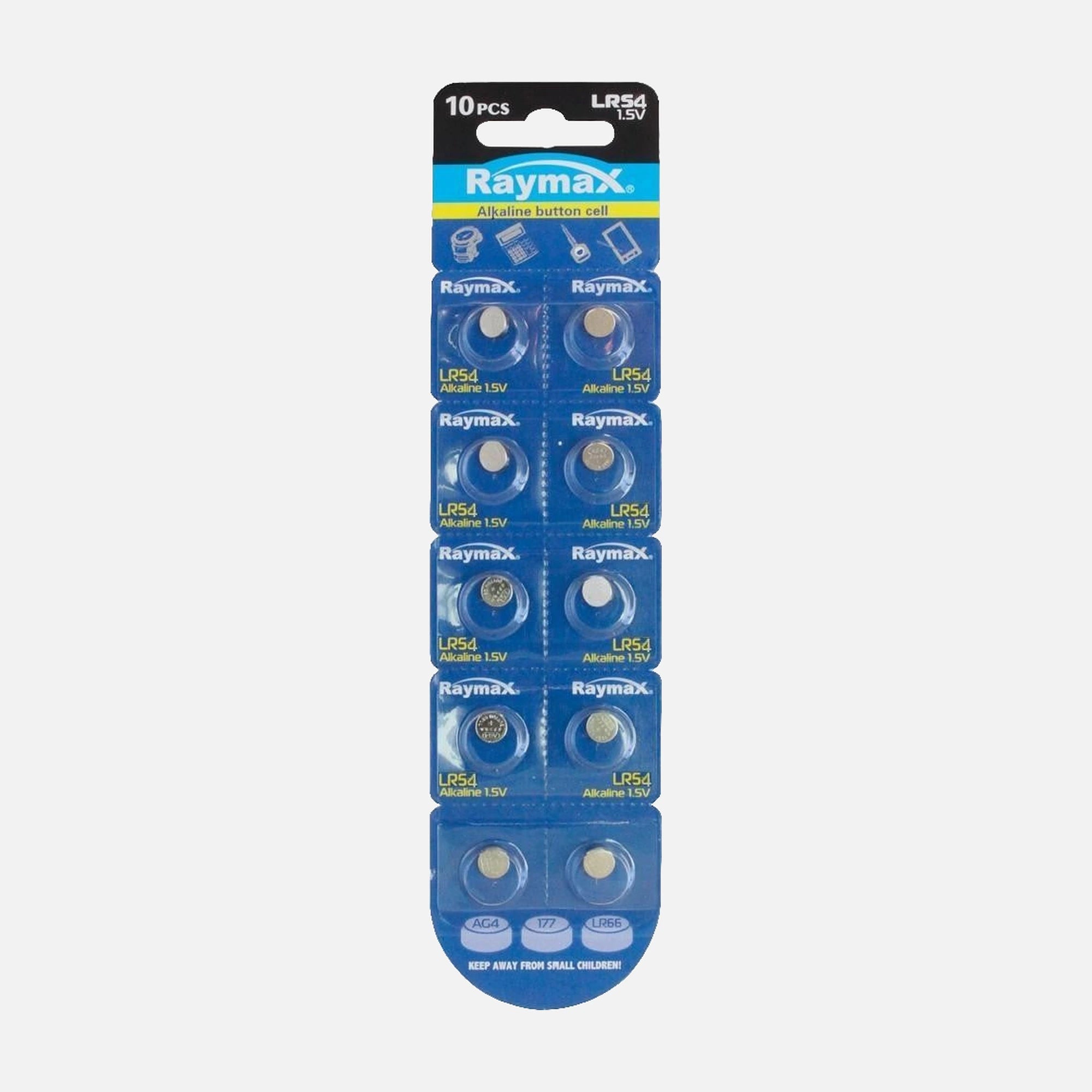 Raymax IBT-KLR54 LR54 Alkaline Batteries 1.5V 10 pcs