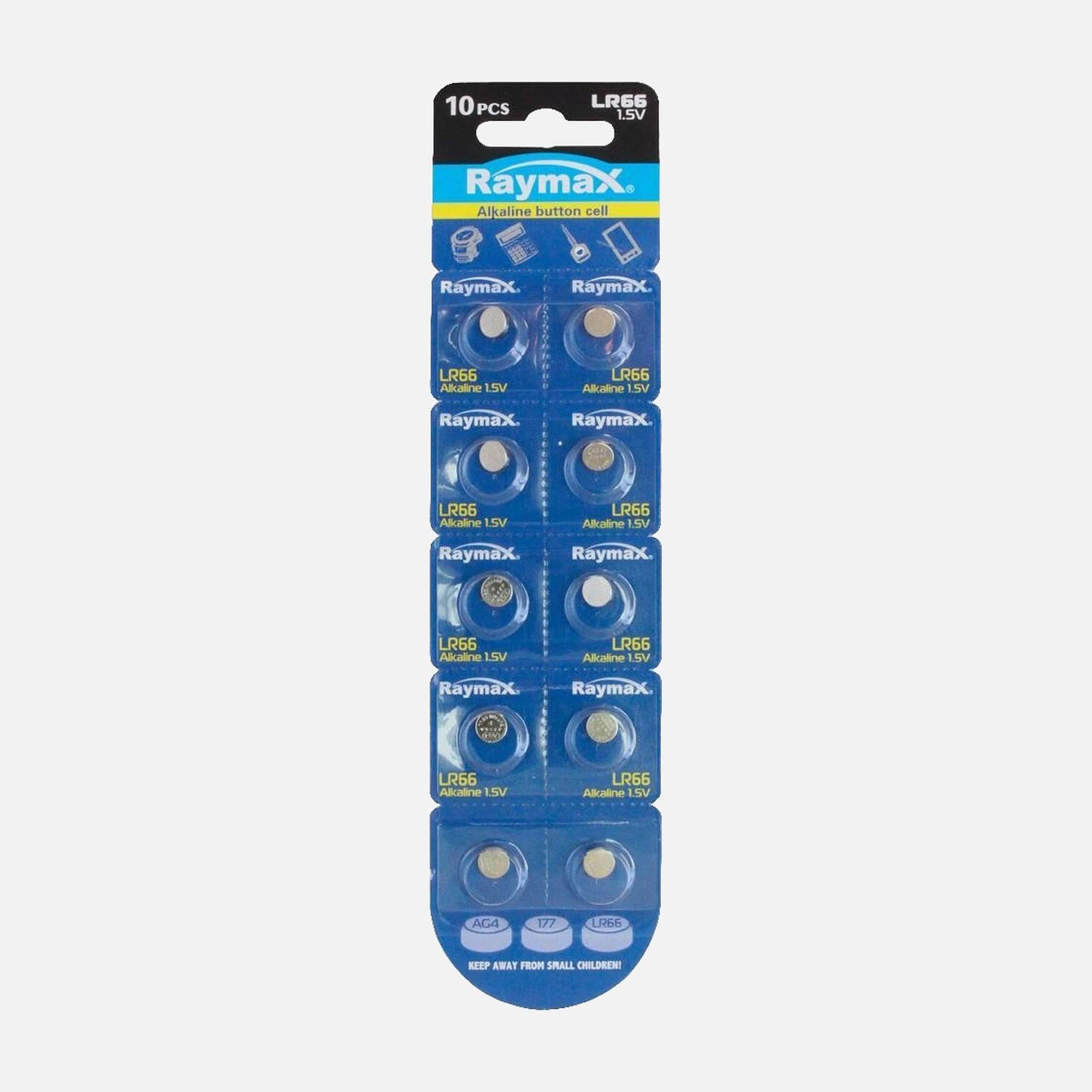 Raymax IBT-KLR66 LR66 Alkaline Batteries 1.5V 10 pcs
