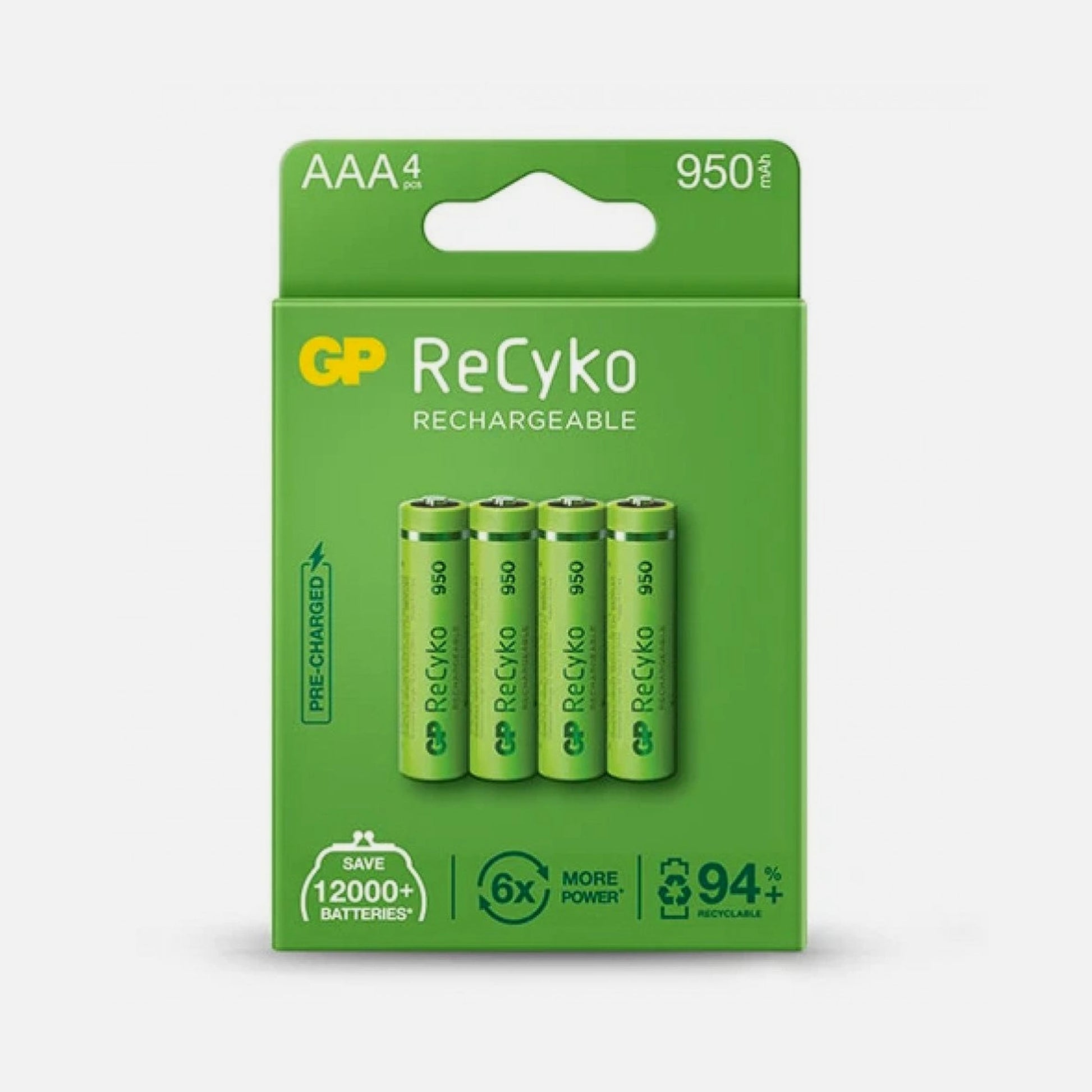 GP Batteries IC-GP201215 ReCyko AAA NiMH 950mAh 4-Pack