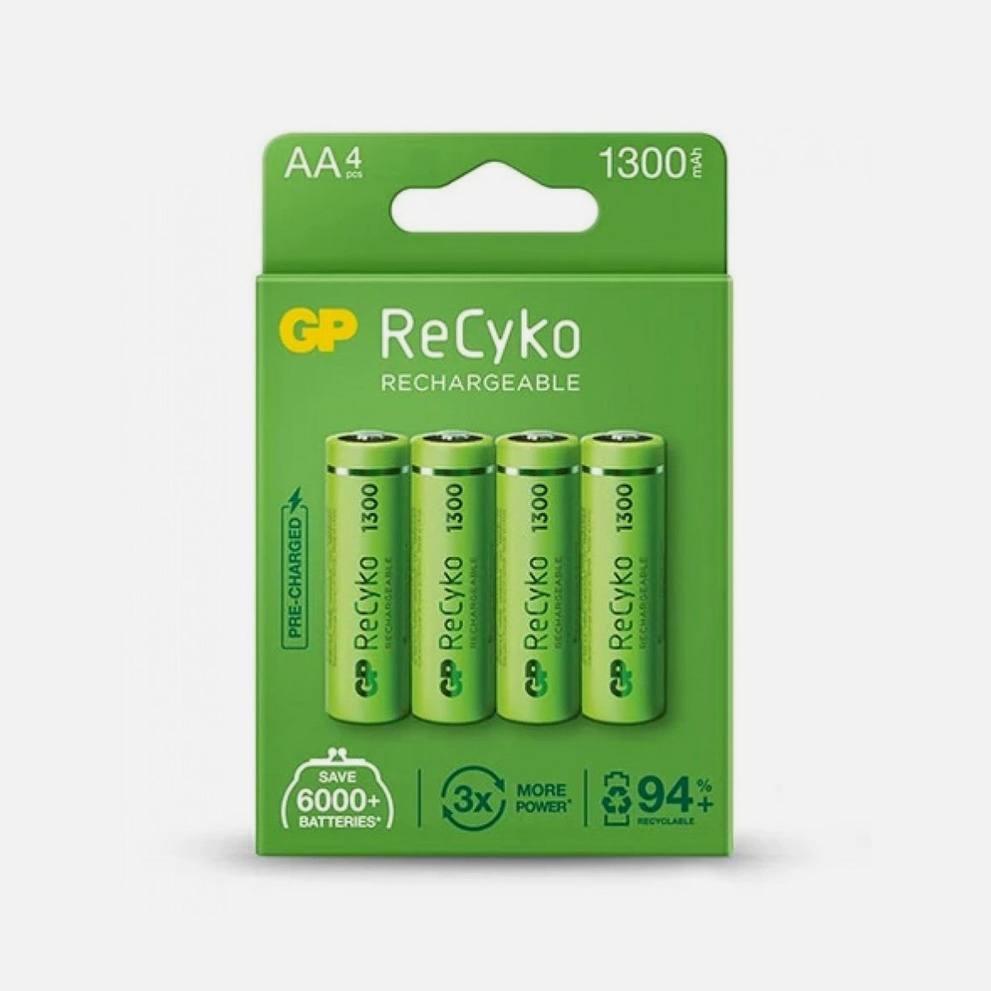GP Batteries IC-GP201213 ReCyko AA NiMH 1300mAh 4-Pack
