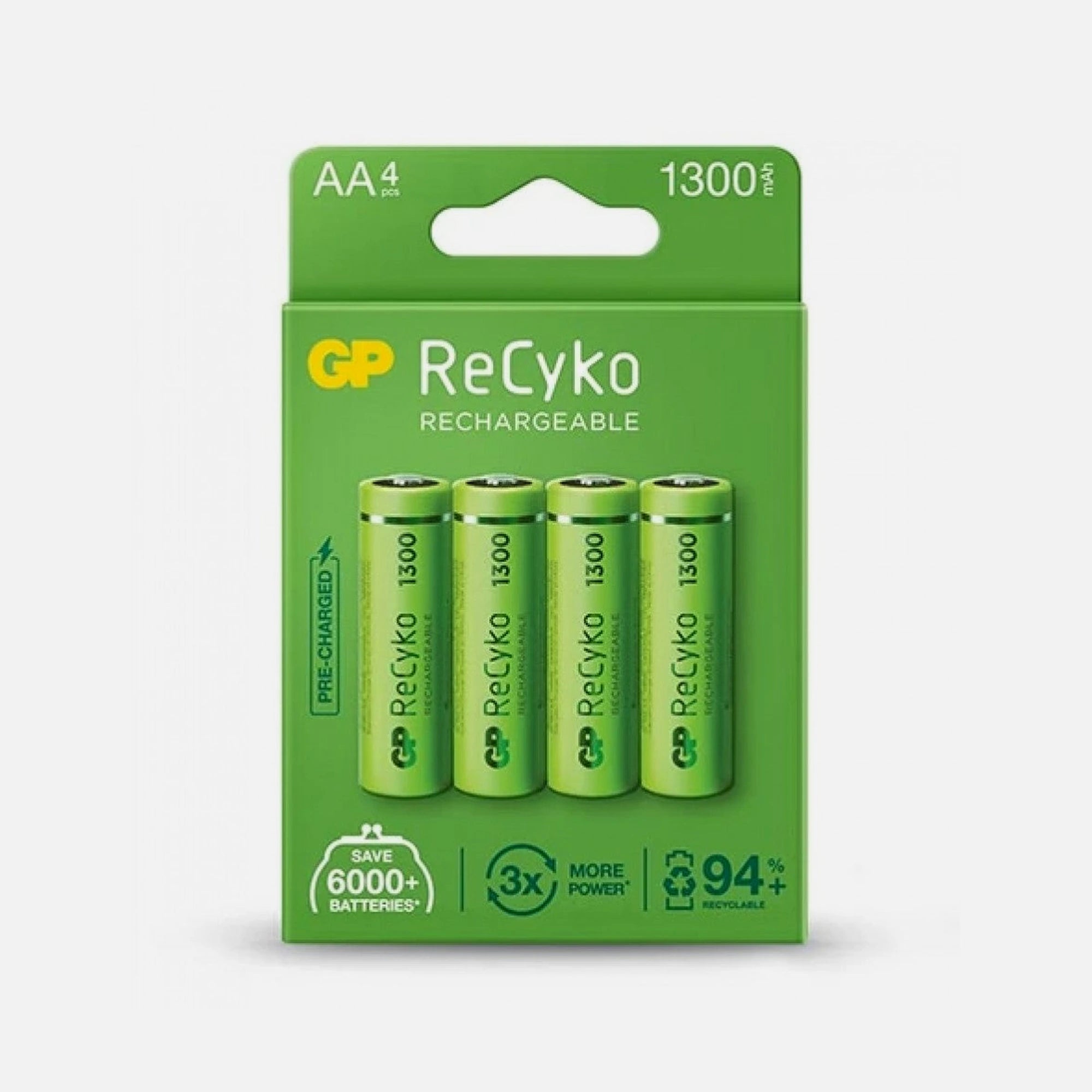 GP Batteries IC-GP201213 ReCyko AA NiMH 1300mAh 4-Pack