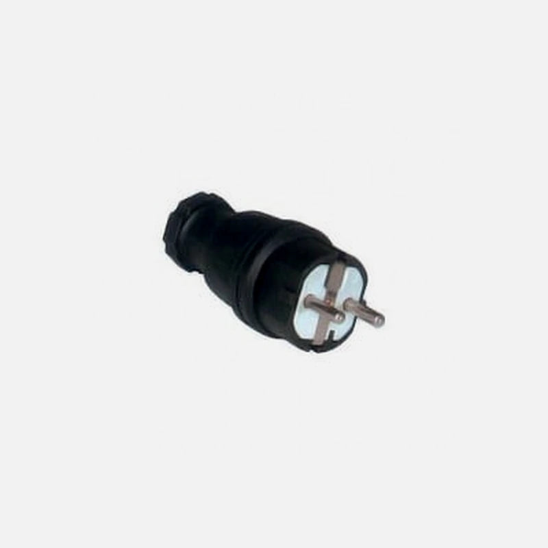 RP Waterproof Schuko Plug Male Black 250V 16A
