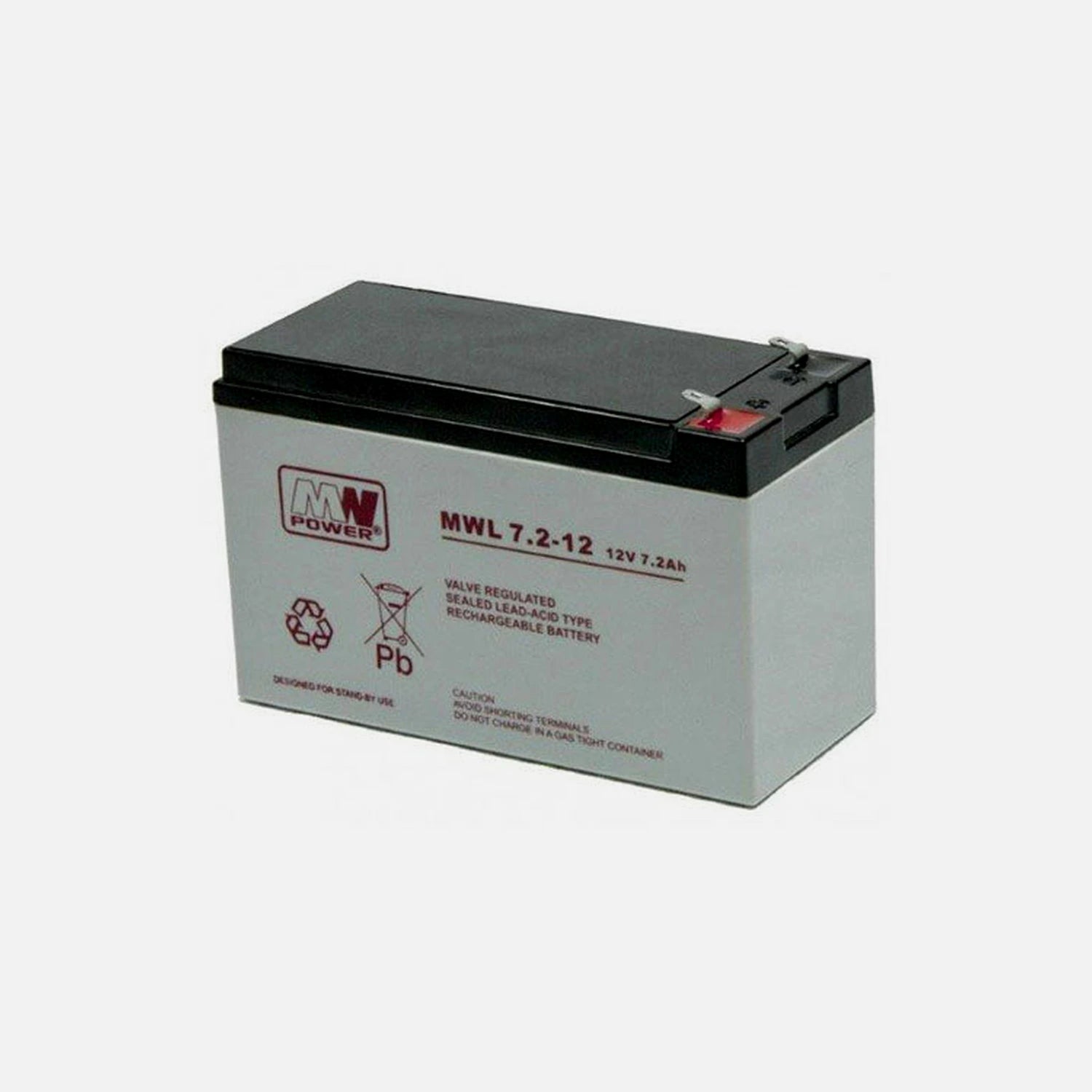 MPL MWL7.2-12L Rechargeable Lead Battery 12V 7.2Ah