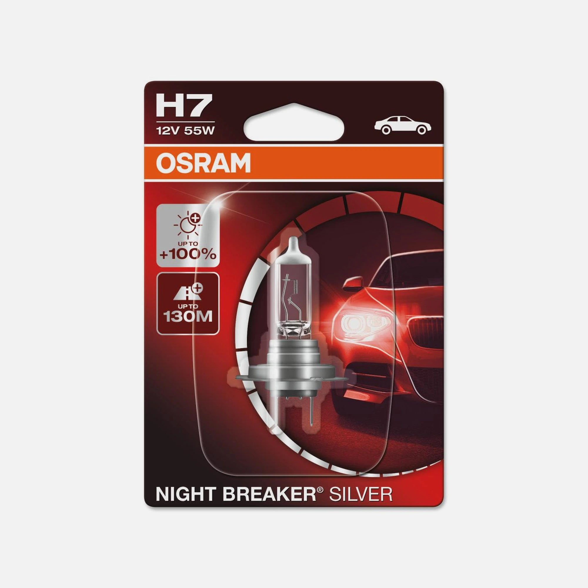 OSRAM Automotive Halogen Lamp NIGHT BREAKER SILVER H7 - PX26d