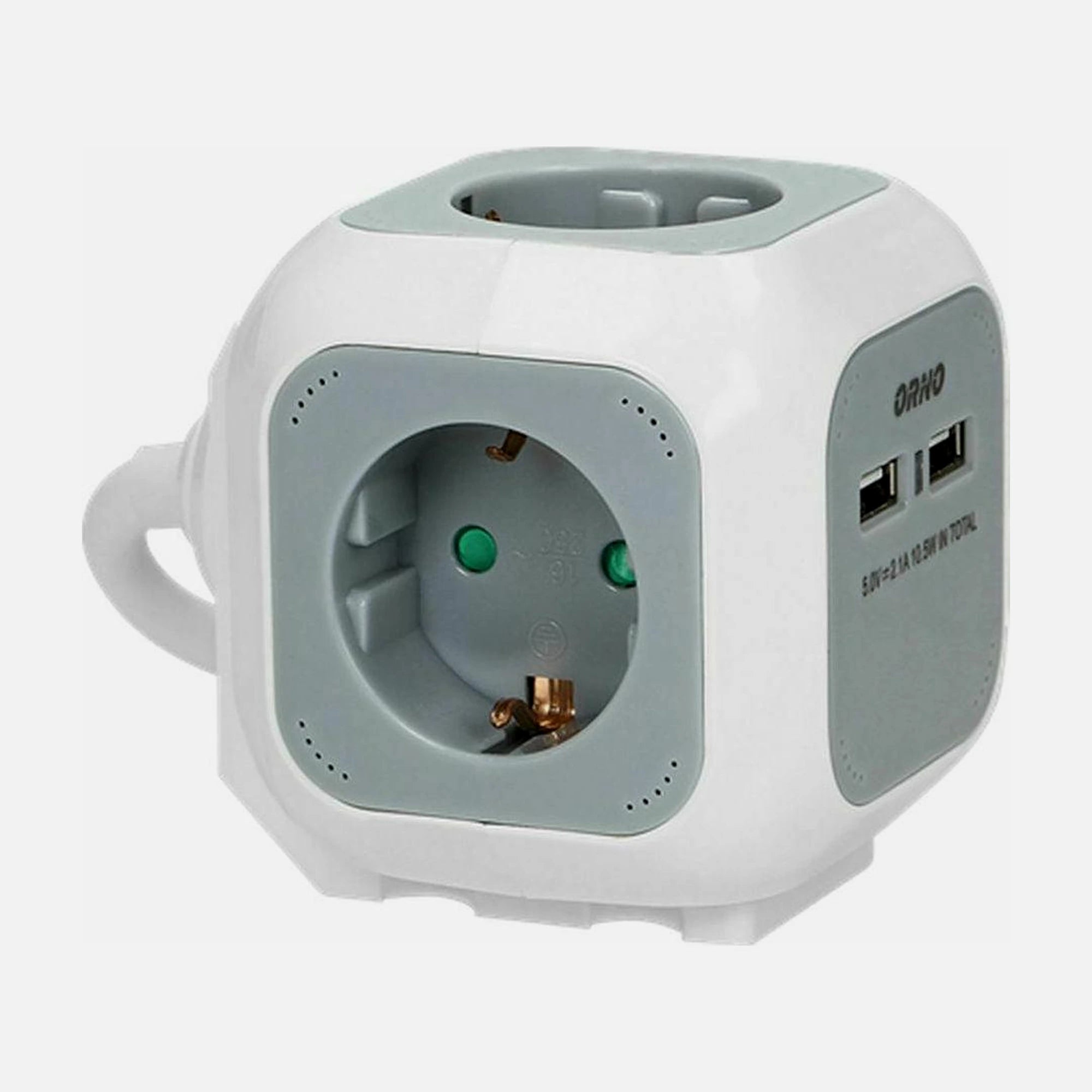 Orno OR-AE-13144 Cube 4-Socket Schuko + 2×USB Strip