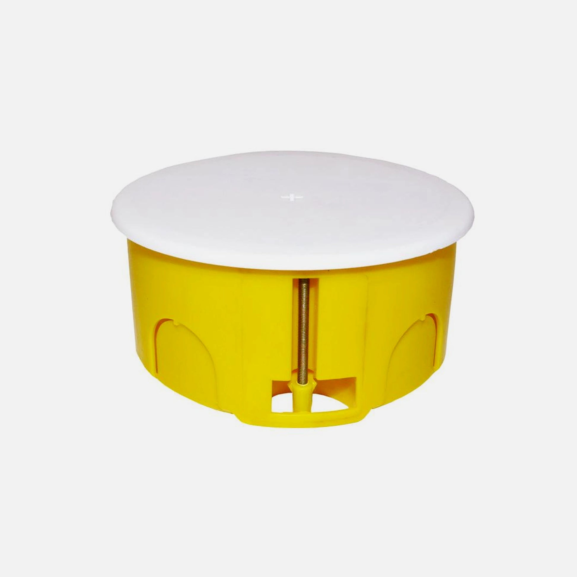 Courbi Internal Plasterboard Round Junction Box D100 IP3X HF Yellow
