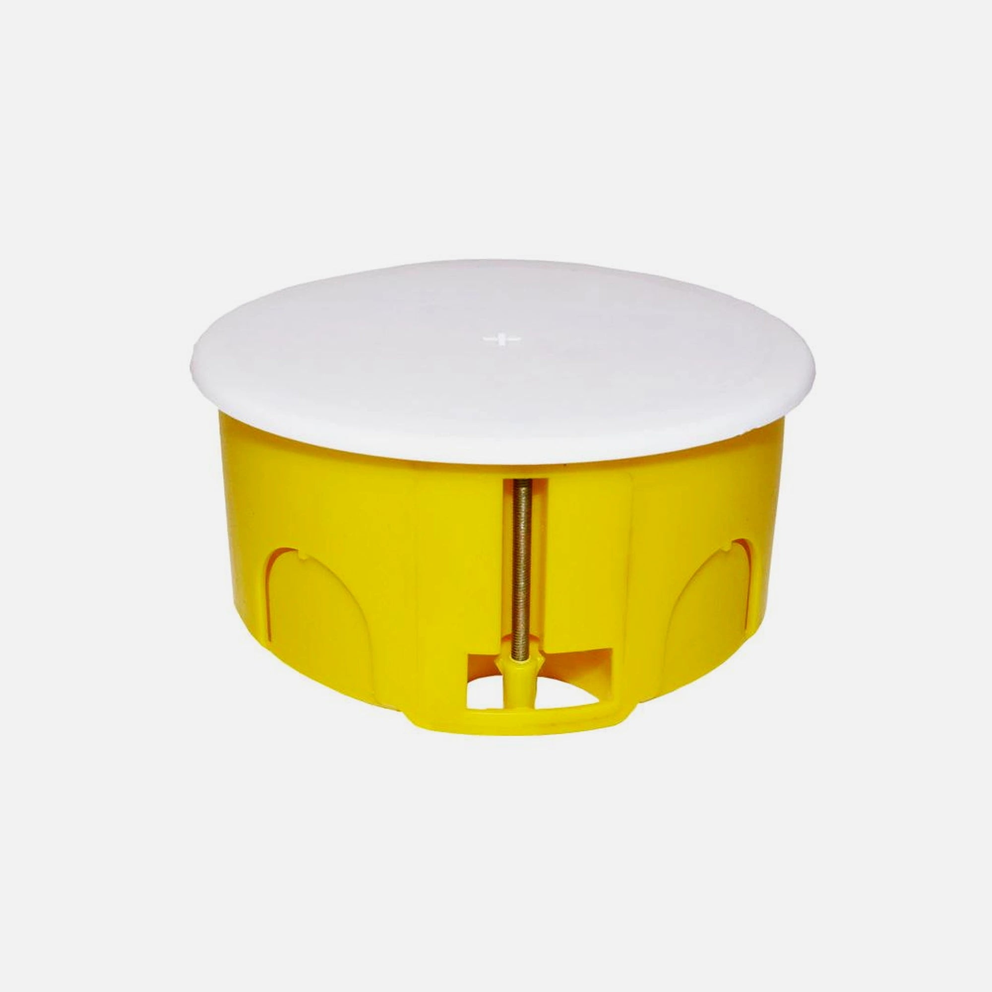 Courbi Internal Plasterboard Round Junction Box D100 IP3X HF Yellow