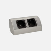Stinel 30149 Under-Cabinet Socket 2 Schuko Silver