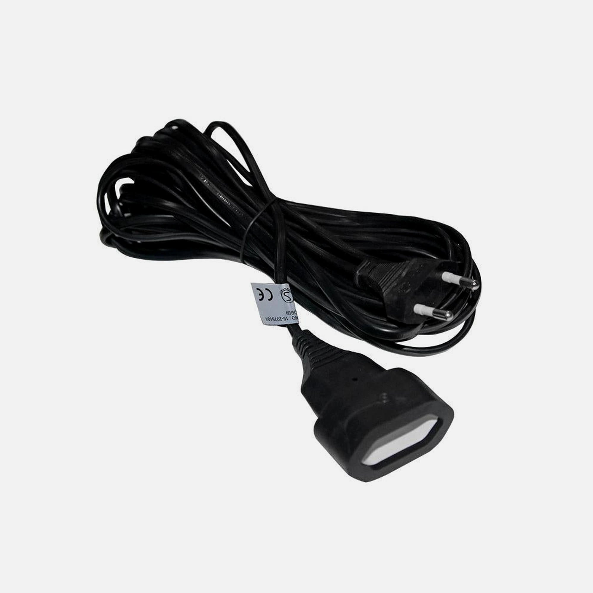 AD Bipolar Extension Oval Plug 10m Black 2x0.75mm