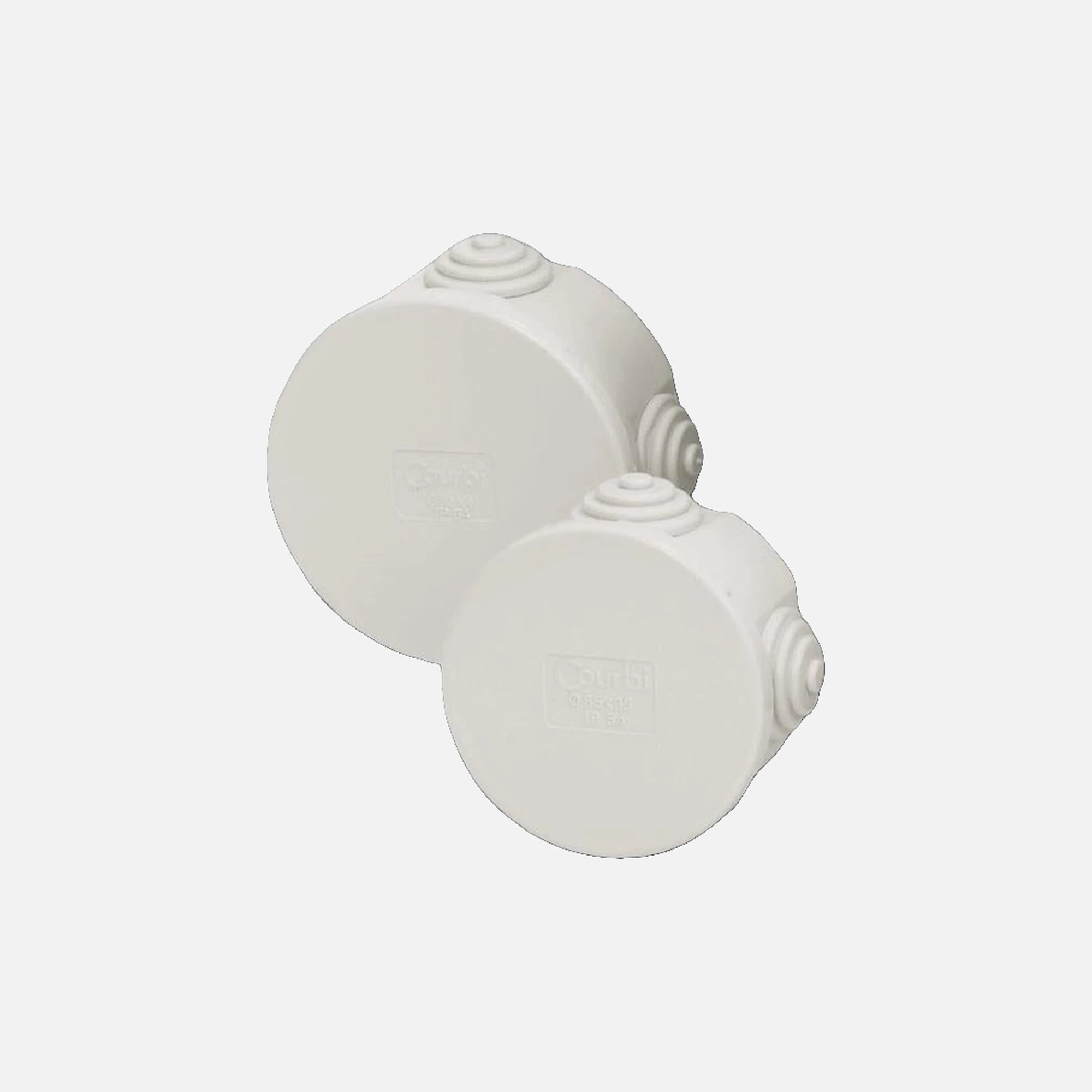 Courbi - Round Watertight Boxe 80x40mm With Cable Glands IP54
