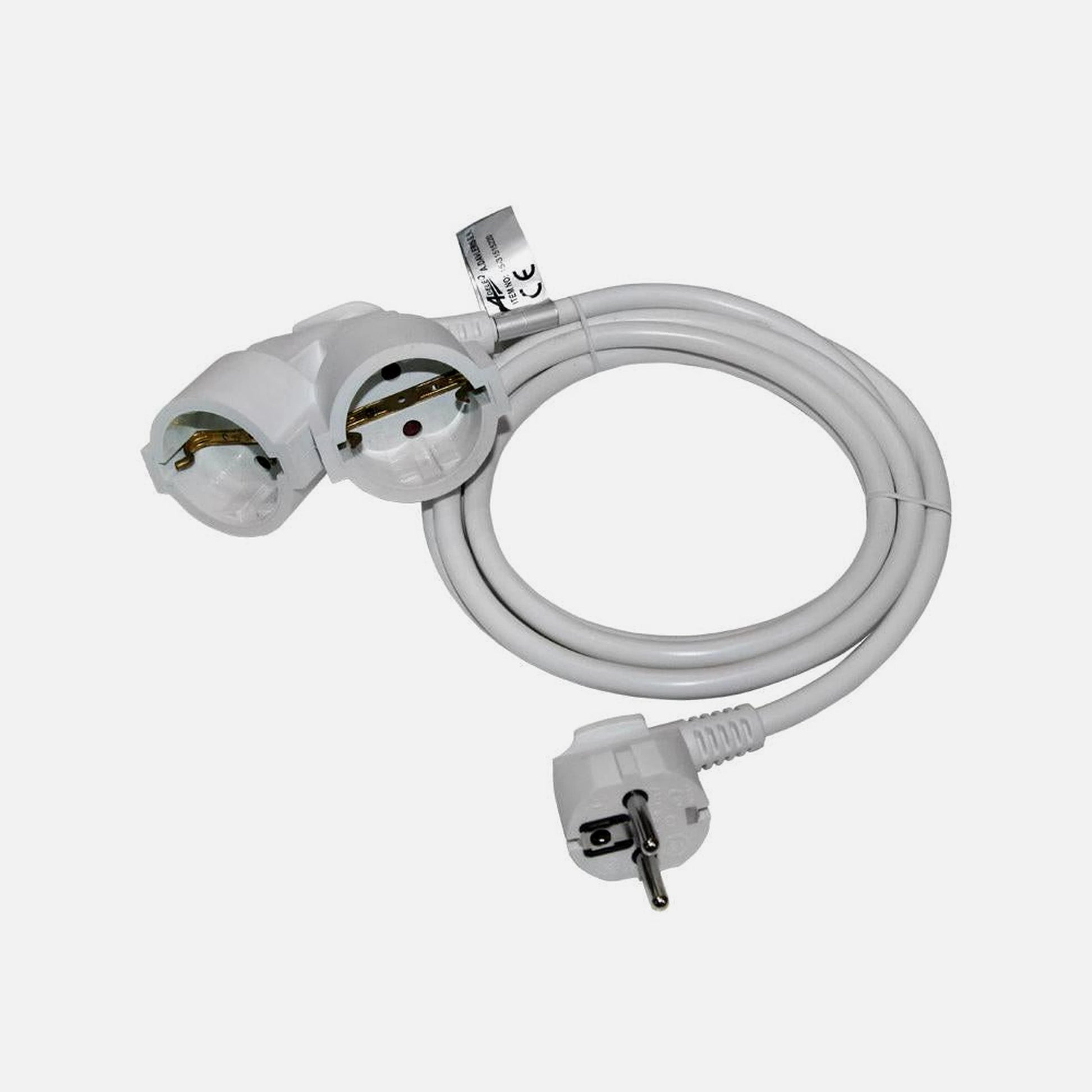 AD Extension 2 Schuko Sockets Cable 3x1.5mm² 3m White