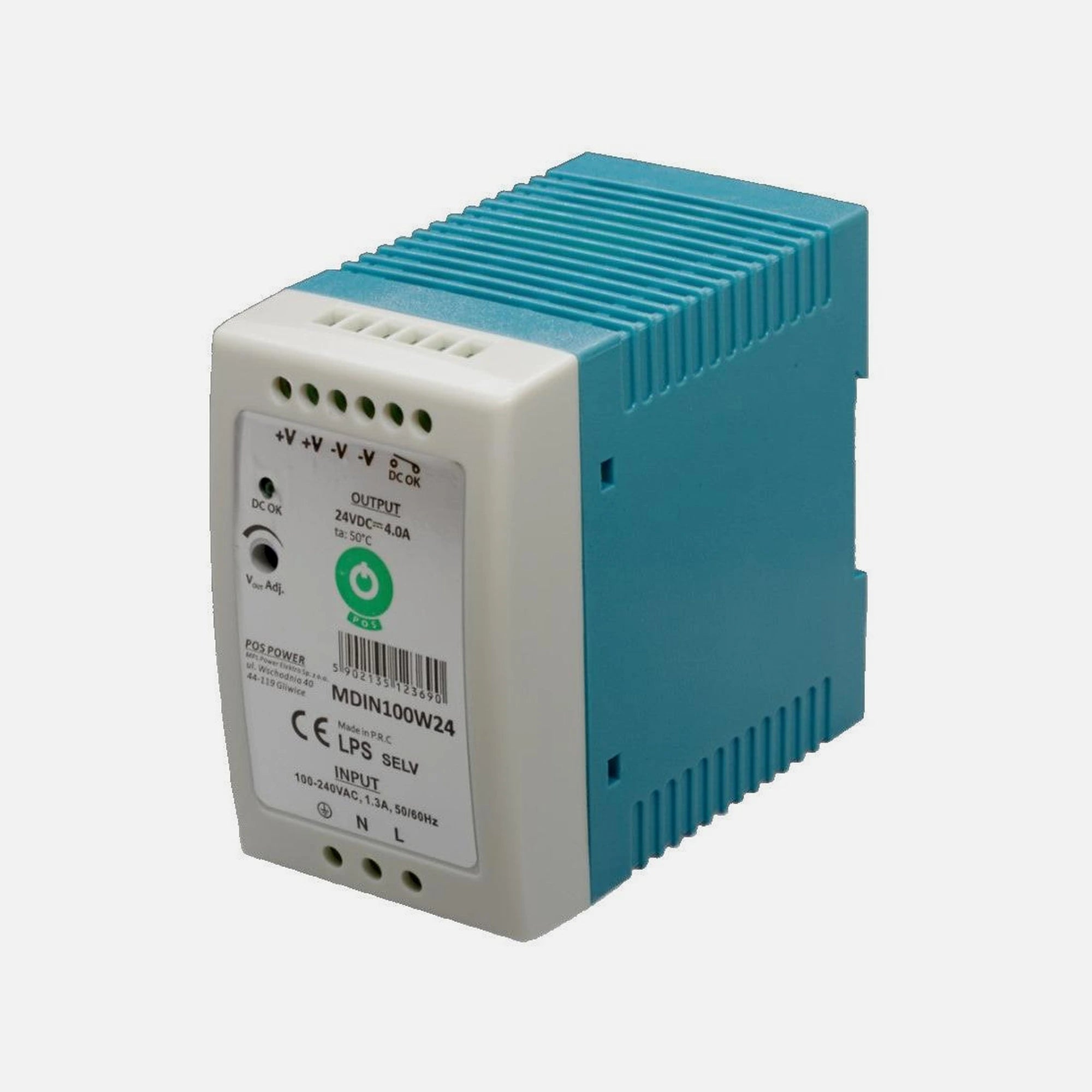 MPL- Rail Power Supply - MWDIN100W/24V