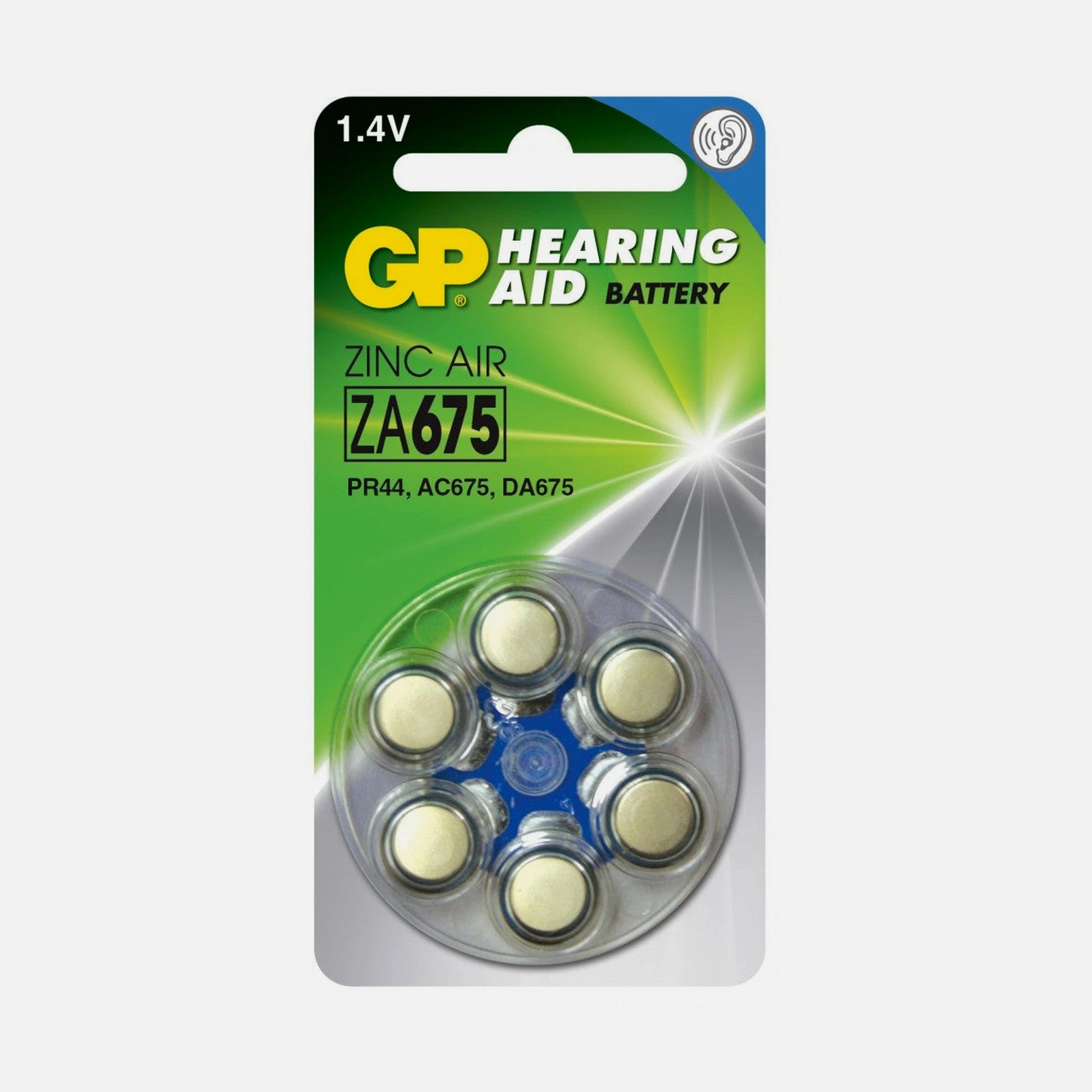 GP Batteries IC-GP4423 - Batteries for Hearing Aids ZA675-D6 6 pcs