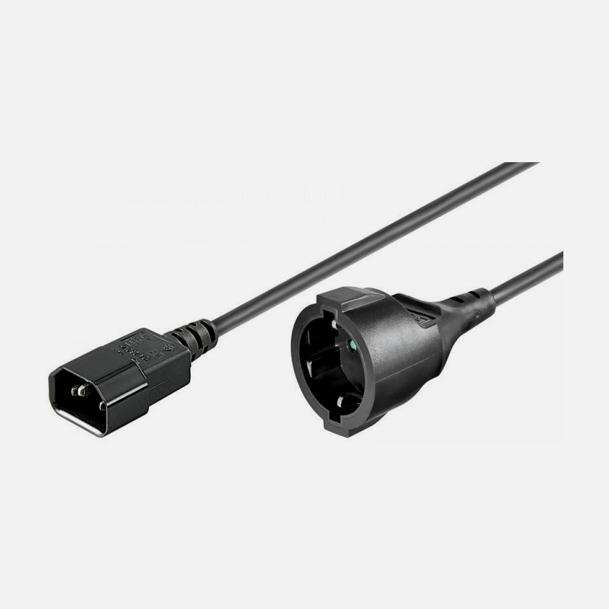 Manhattan ICOC 067-NC-15 - Power Cable VDE C14 Male/Schuko Female 1,5m