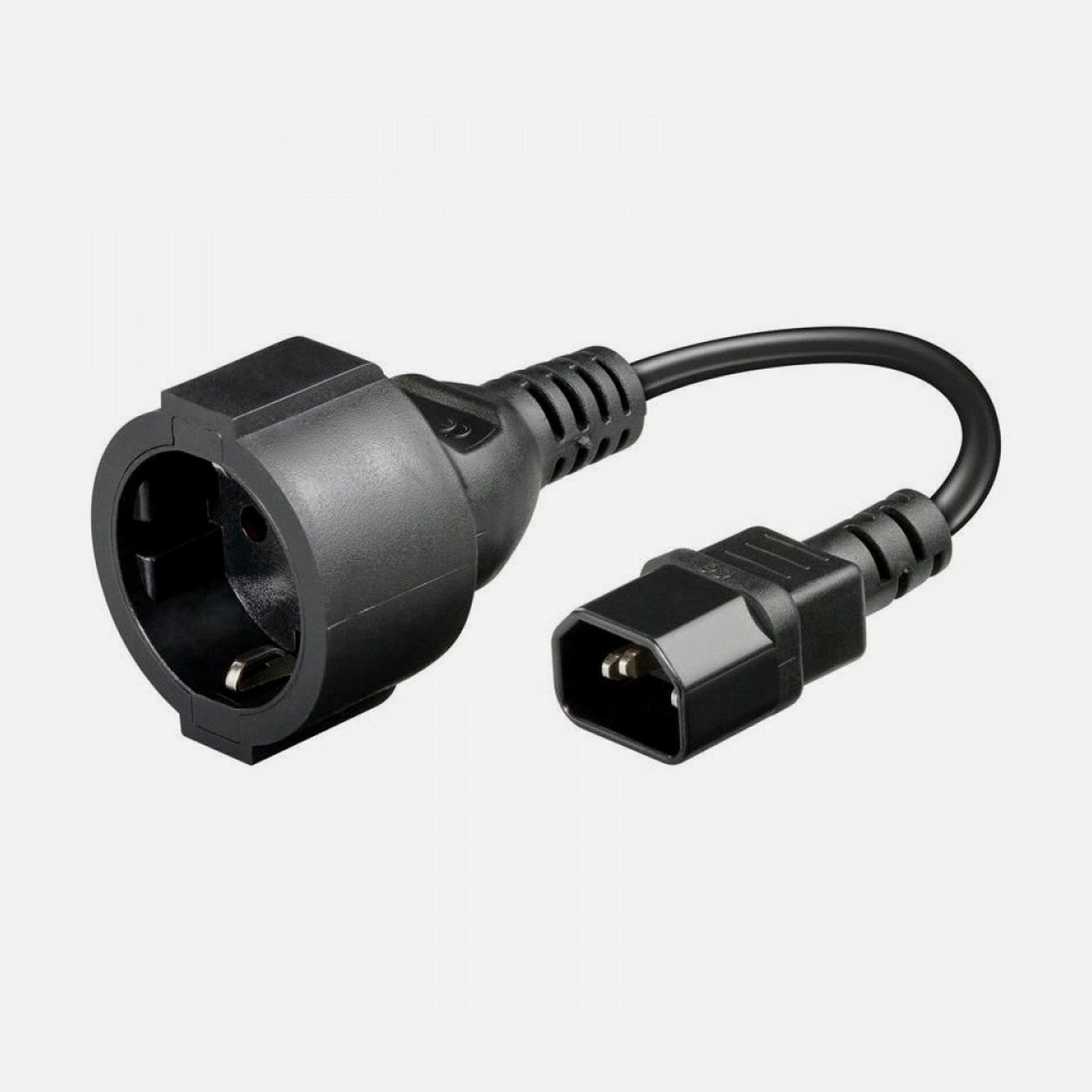 Manhattan ICOC 067-NC - Power Cable VDE C14 Male/Schuko Female 0,23m