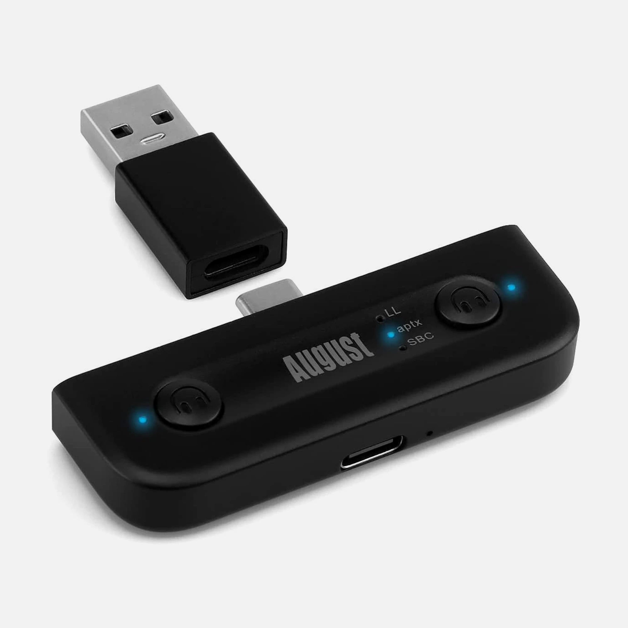 August MR410B Bluetooth Dual Transmitter USB-C Nintendo