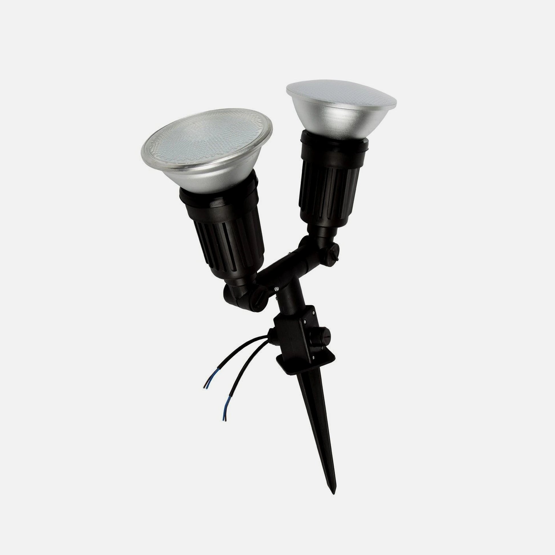 Plastic Garden Double Fitting Lighting E27/IP44/Black