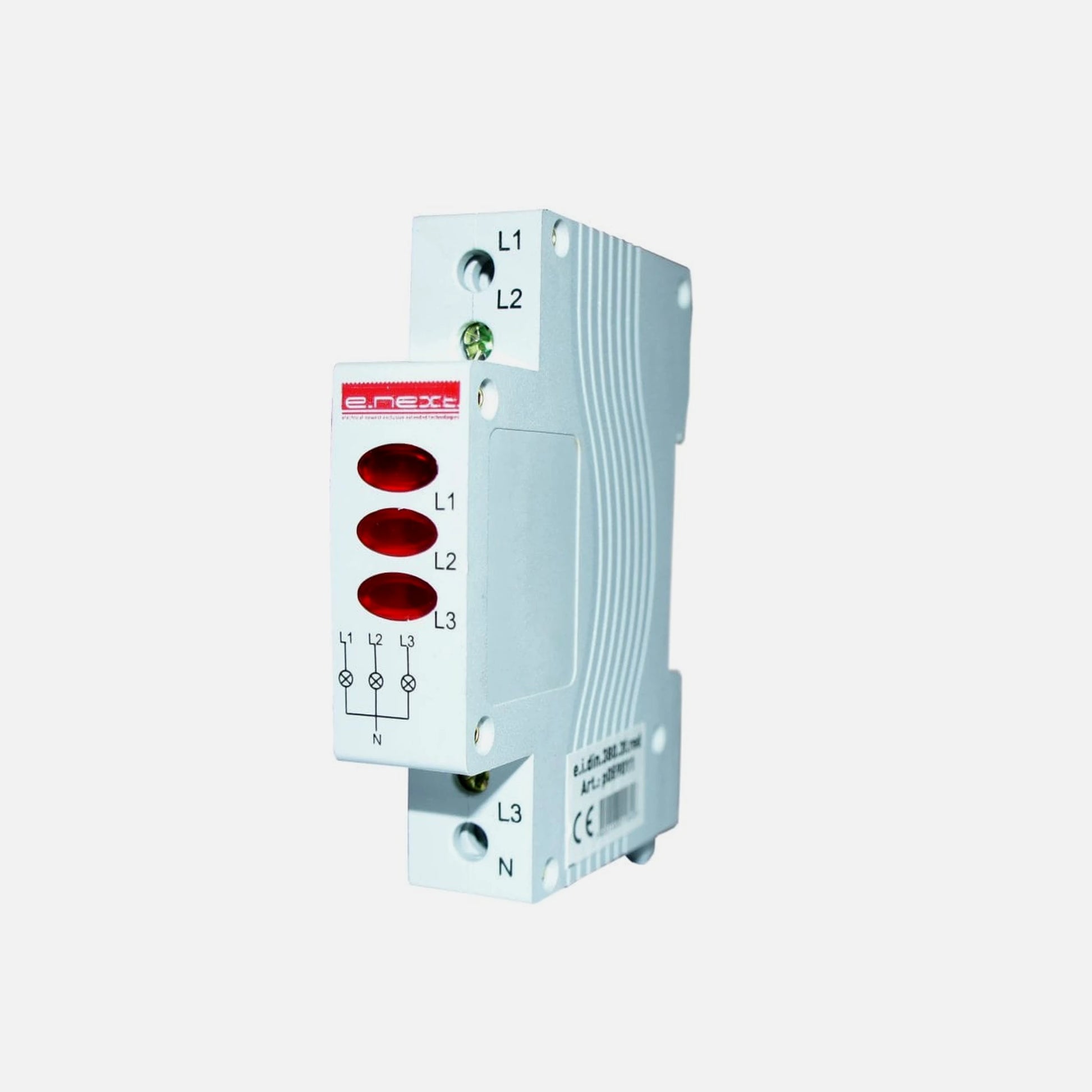 RP E.NEXT Three Phase Rail indicator light - 1P Red