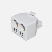 Telephone Adaptor Male/2 Tel. Lines 6P2C X2 T201-02 KGD