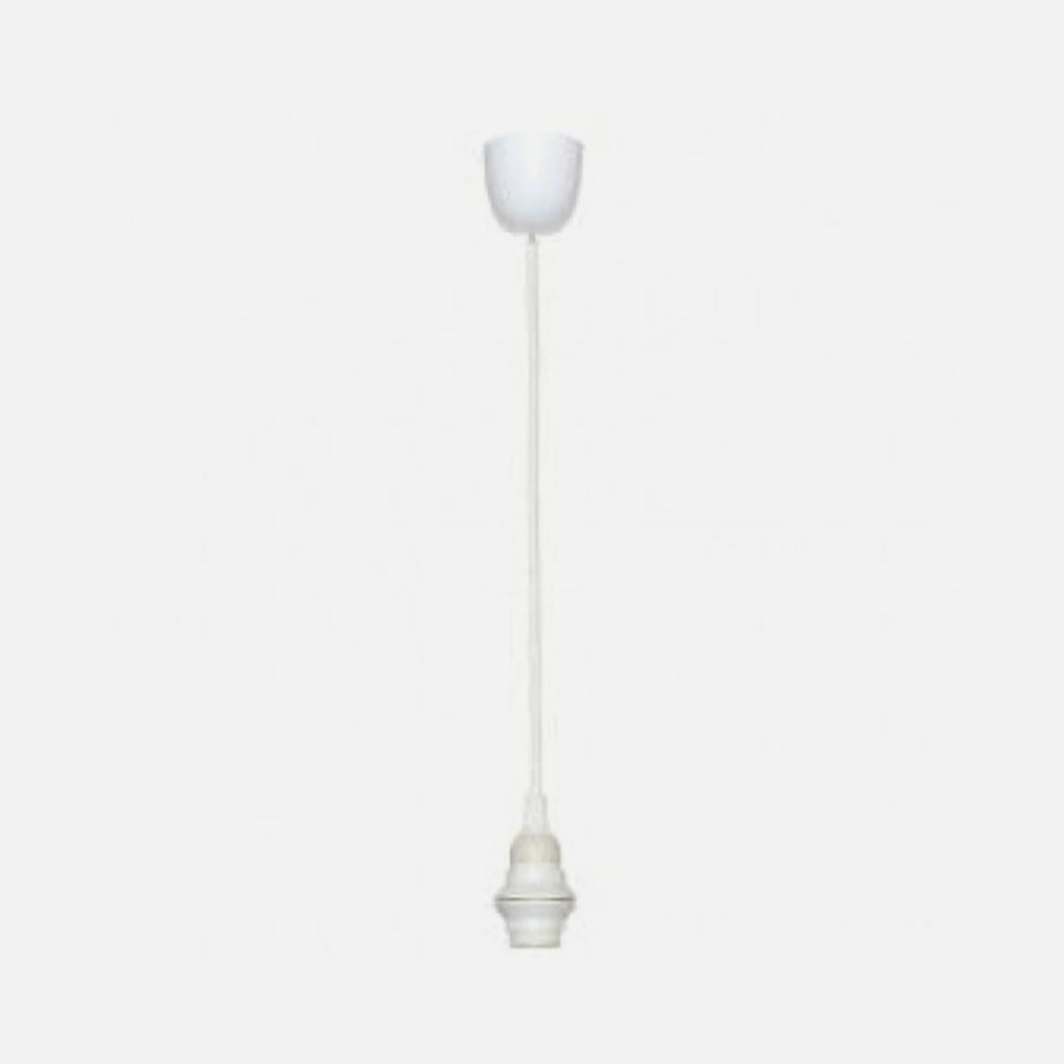 Suspension Wire with Ceiling Cup White with Lampholder E27 60cm