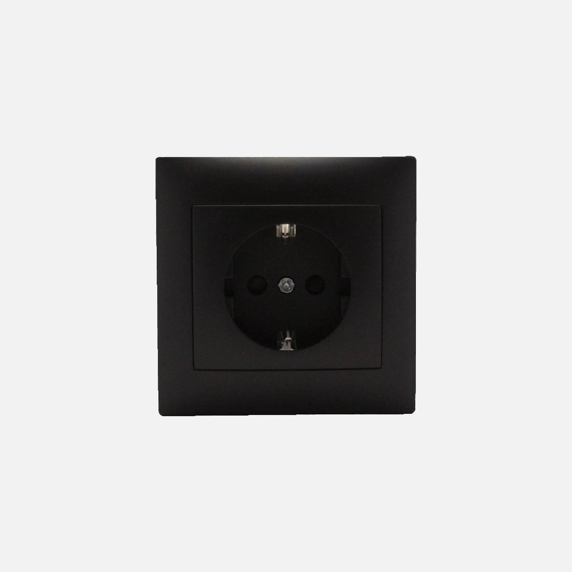 Security Schuko socket with side earth Black Stinel