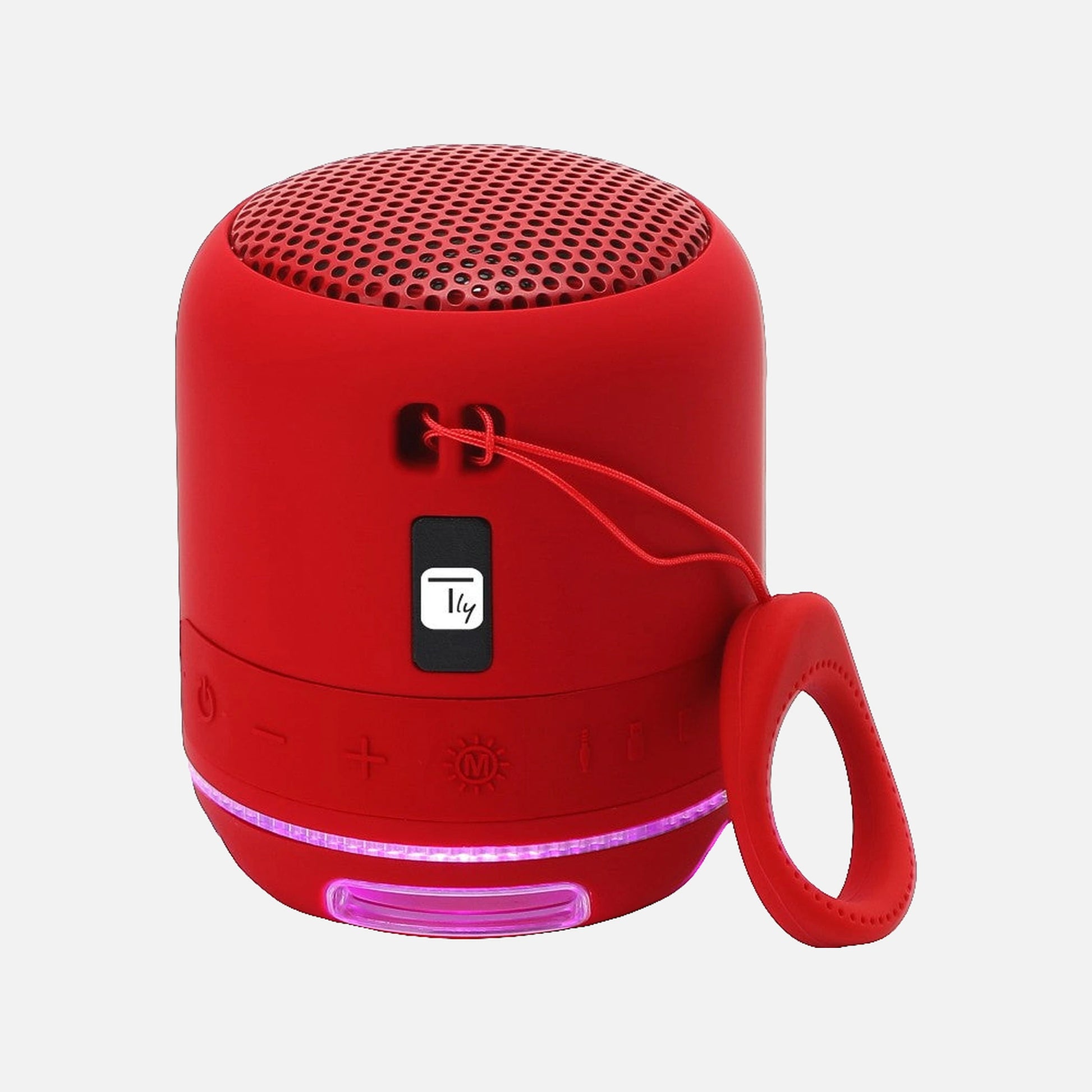 Techly ICASBL94RE Portable Bluetooth 5.1 Speaker 5 W with LED Lights Red