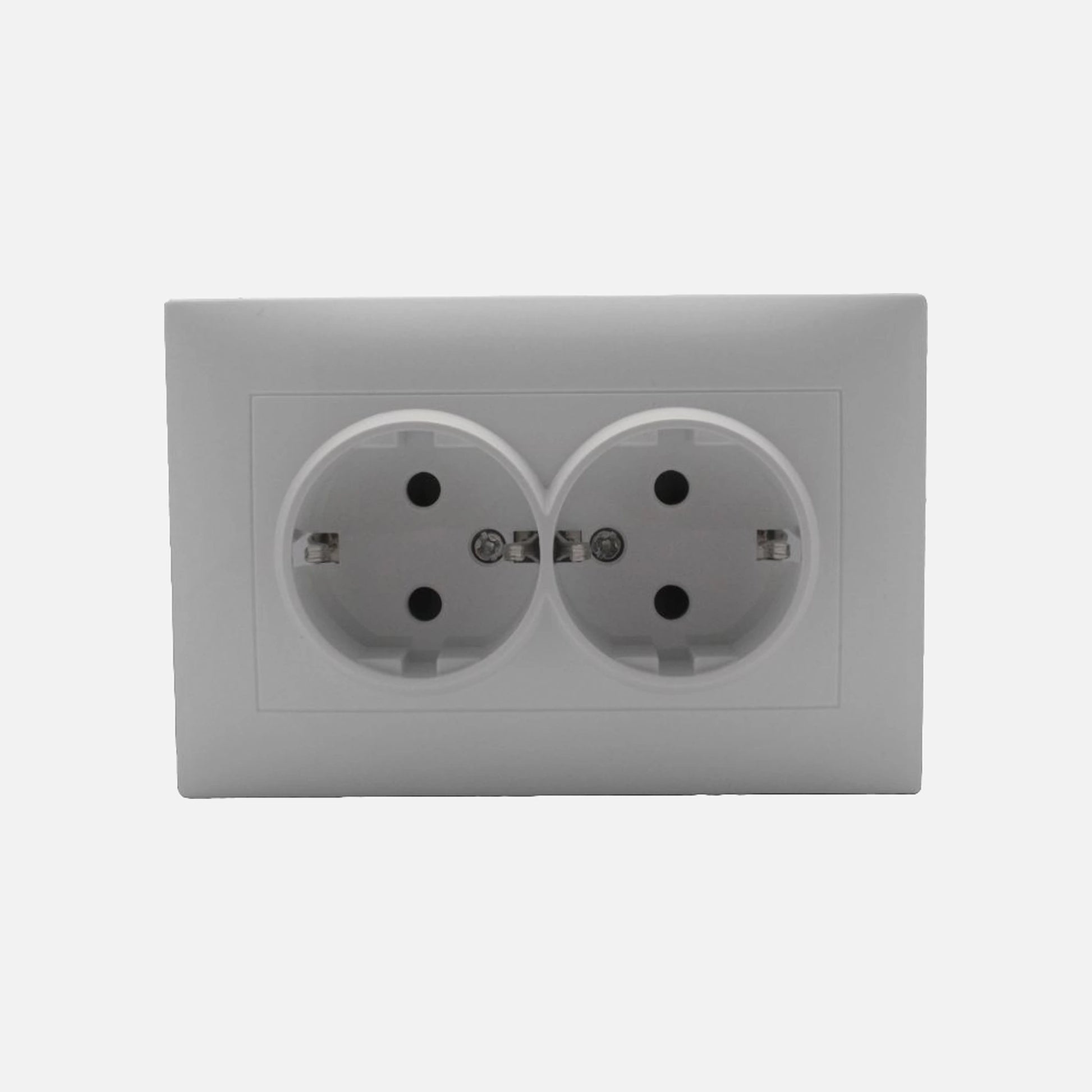 Double Security Schuko socket Stinel White