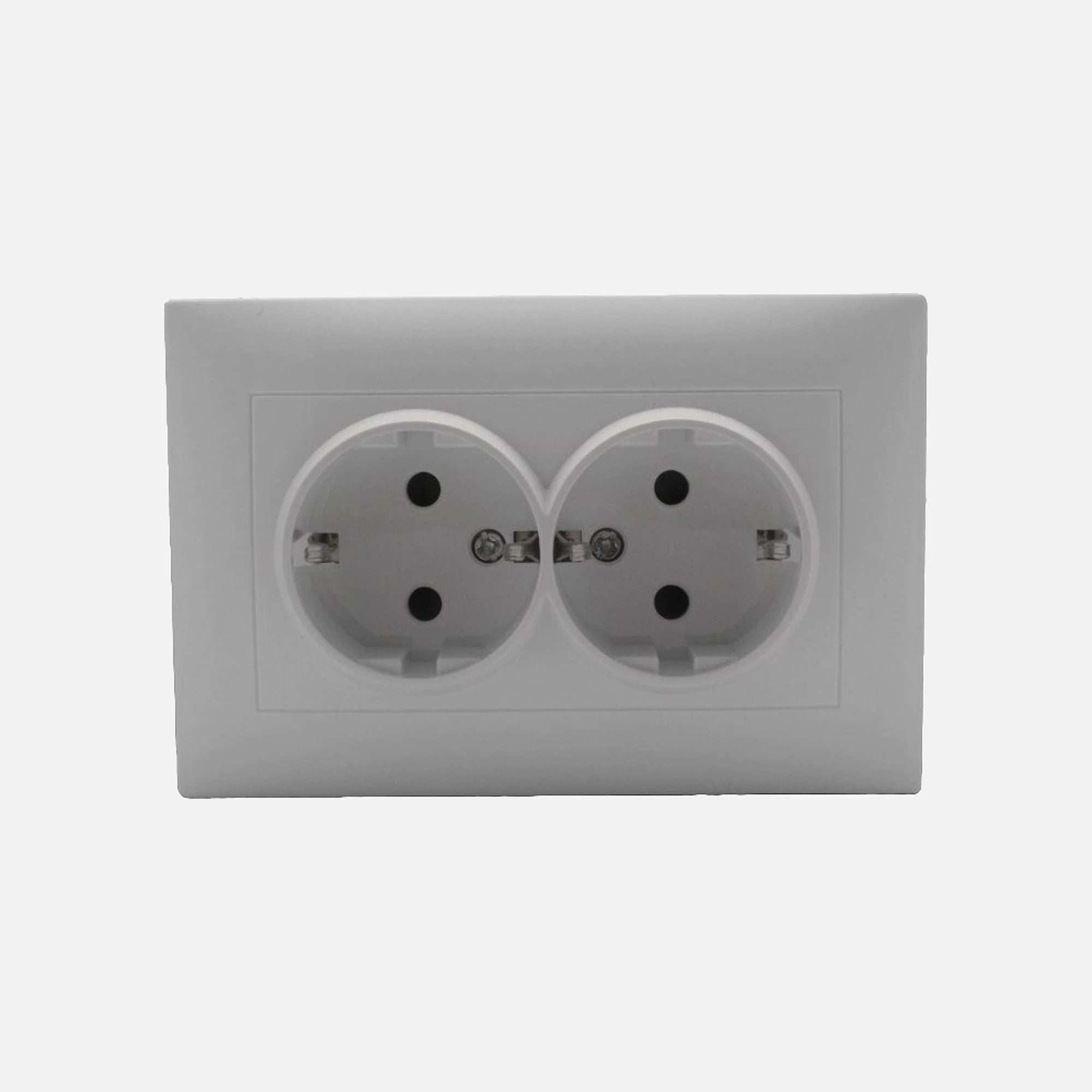 Double Security Schuko socket Stinel White