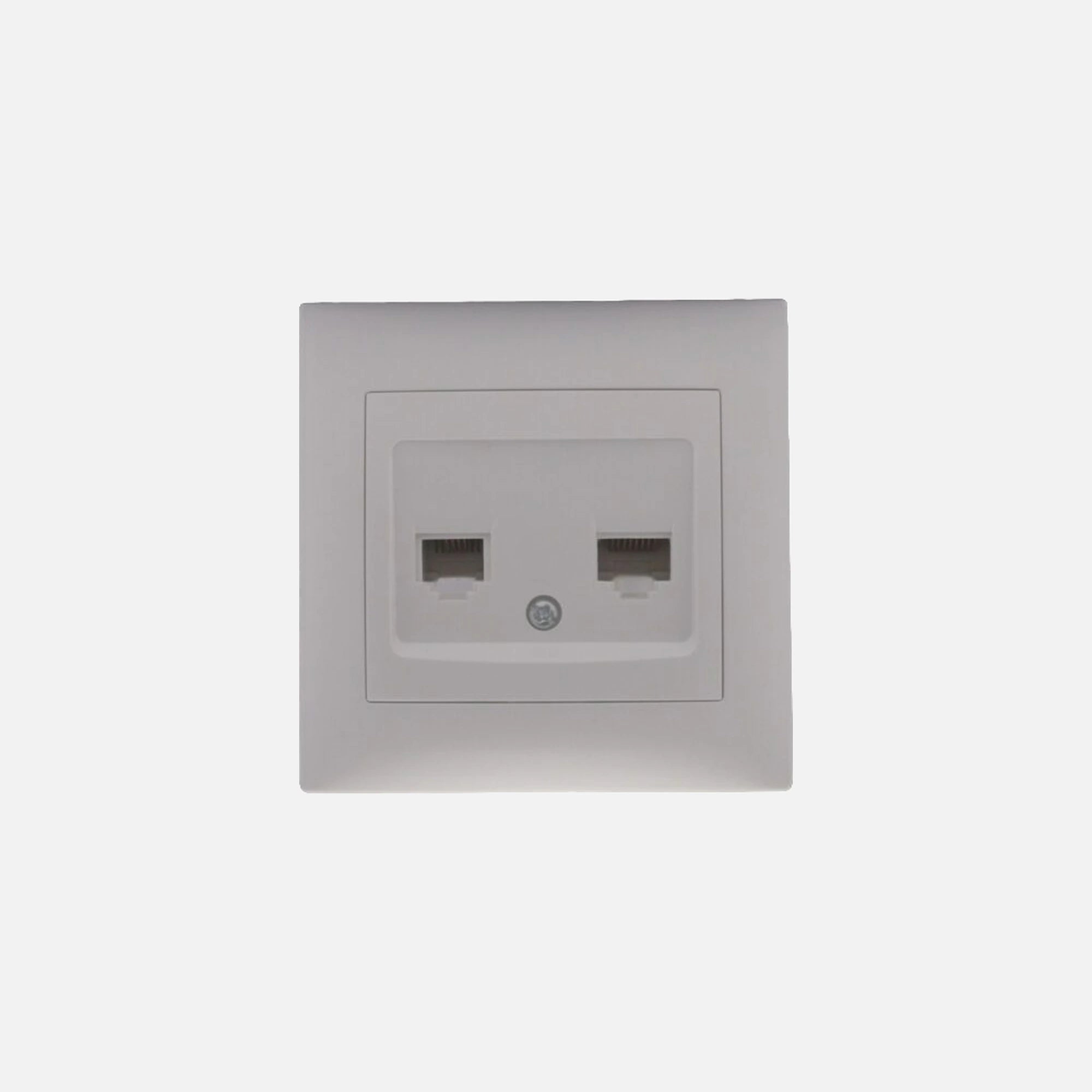Telephone socket + CAT6 White Stinel