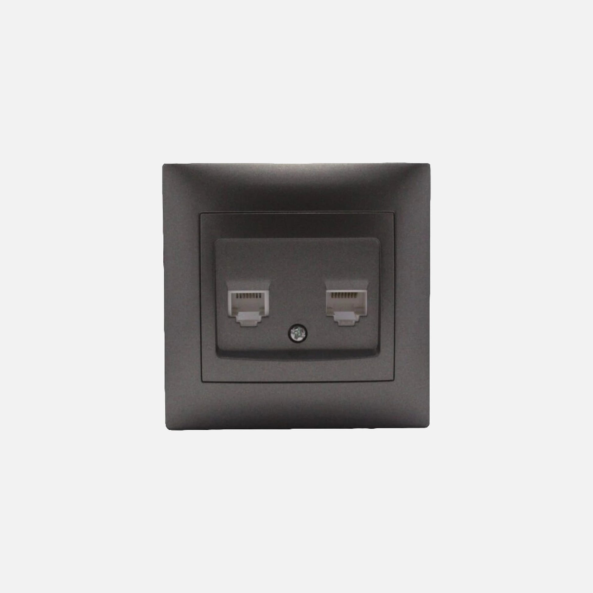 Telephone socket + CAT6 Anthracite Stinel