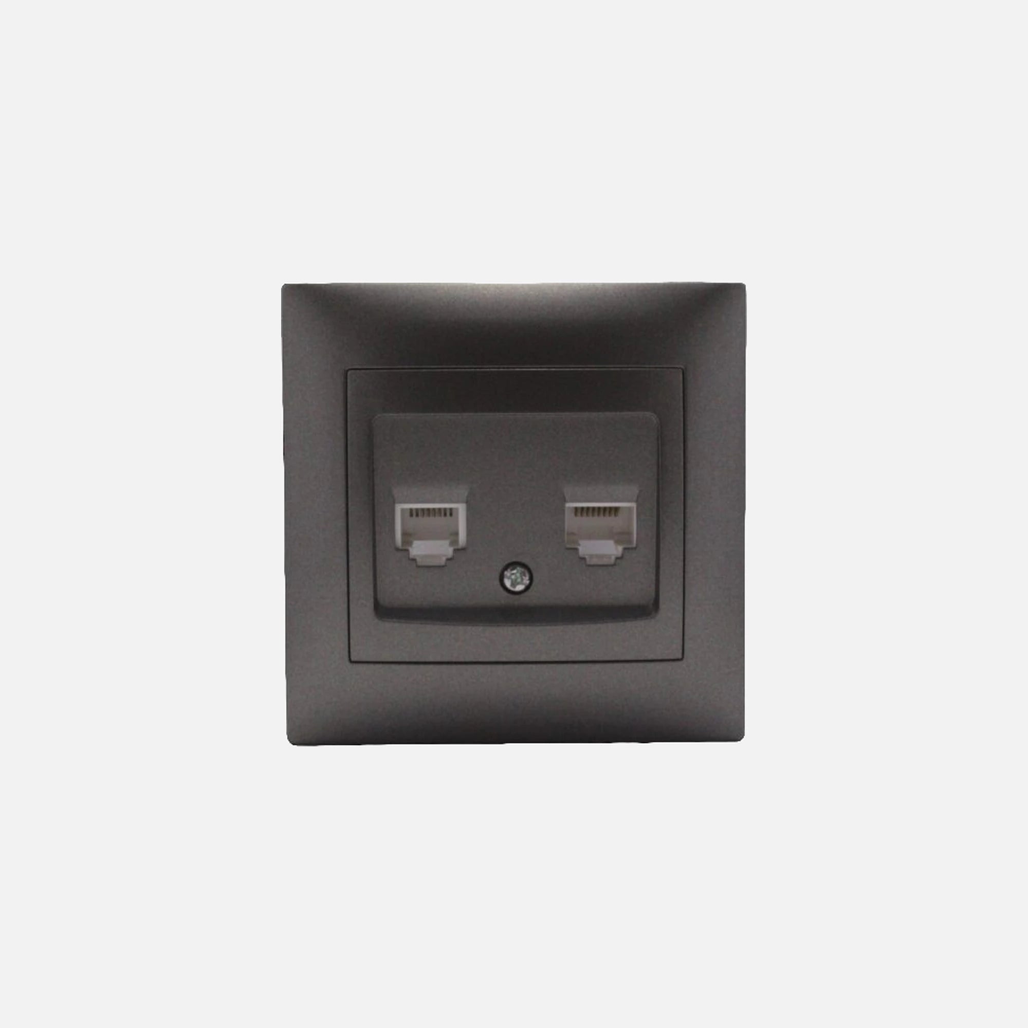 Telephone socket + CAT6 Anthracite Stinel