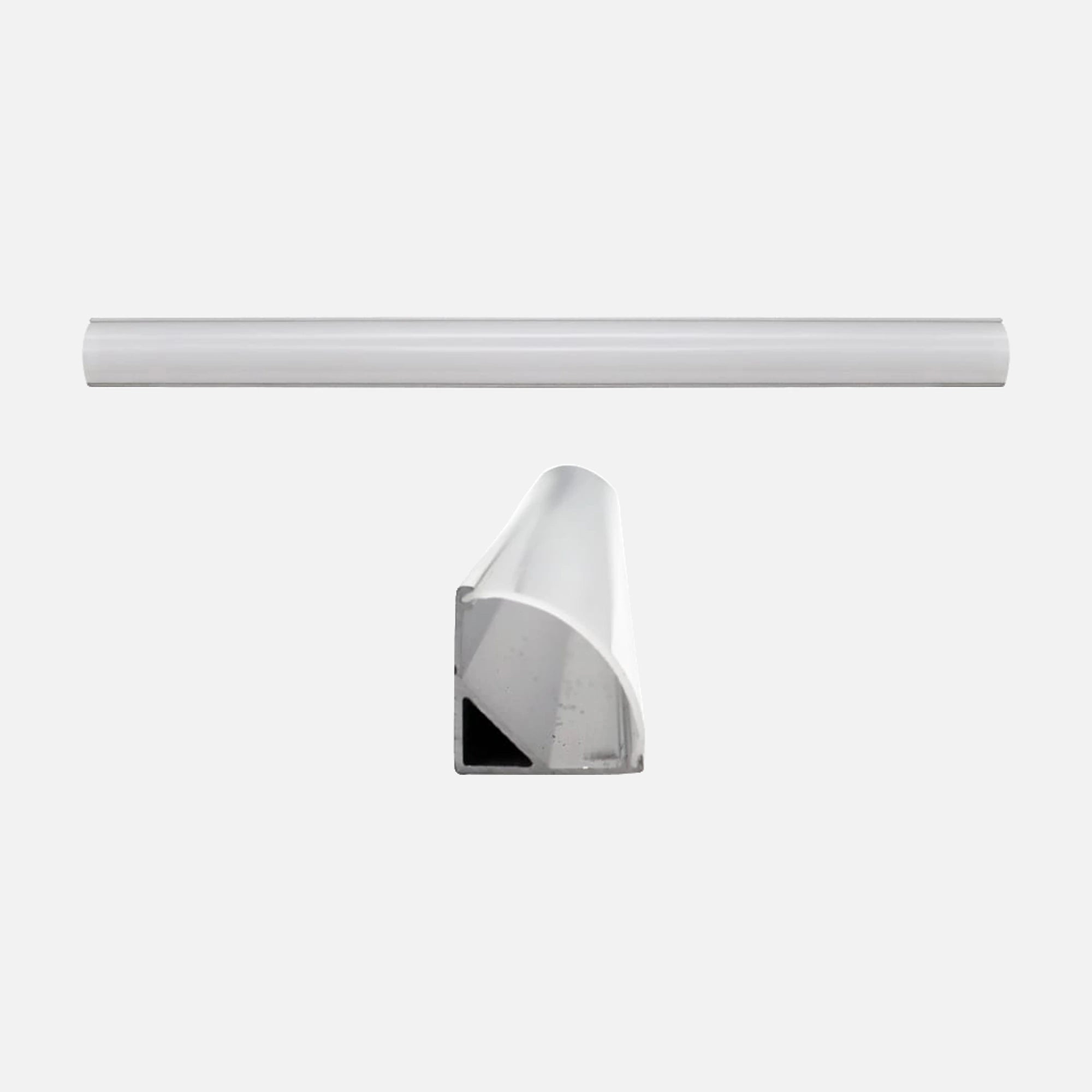 Aluminum Profile - Corner with Opal Cover