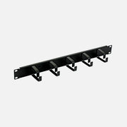 Techly I-CASE CABLE-BK5 1U 19" Cable Management Panel with 5 Rings