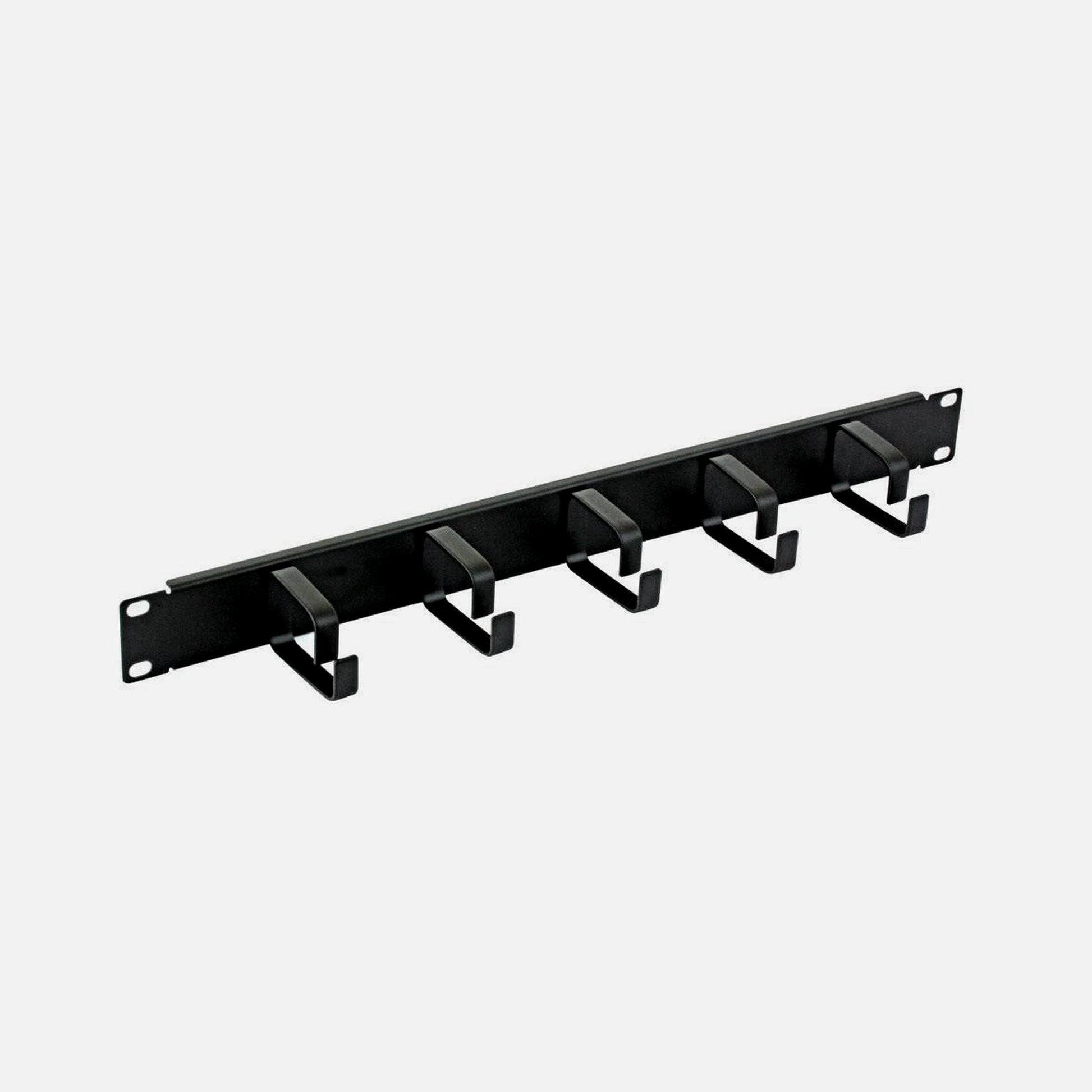 Techly I-CASE CABLE-BK5 1U 19" Cable Management Panel with 5 Rings