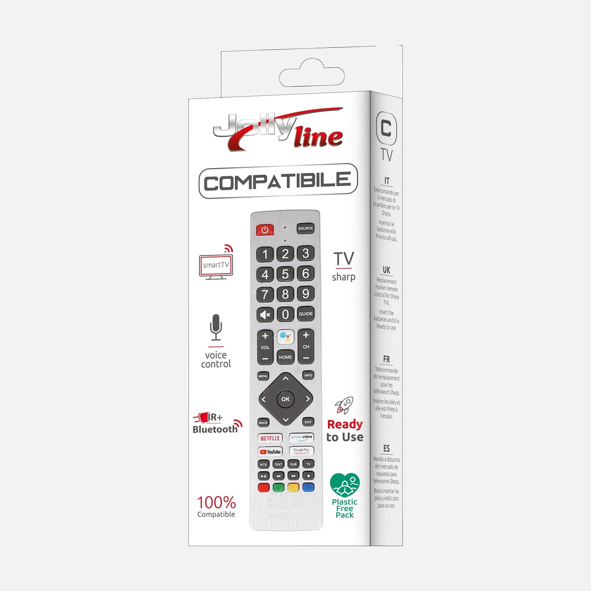 GBS Jolly Line 1506 Smart TV Sharp IR+BT Remote SHW/RMC/0133