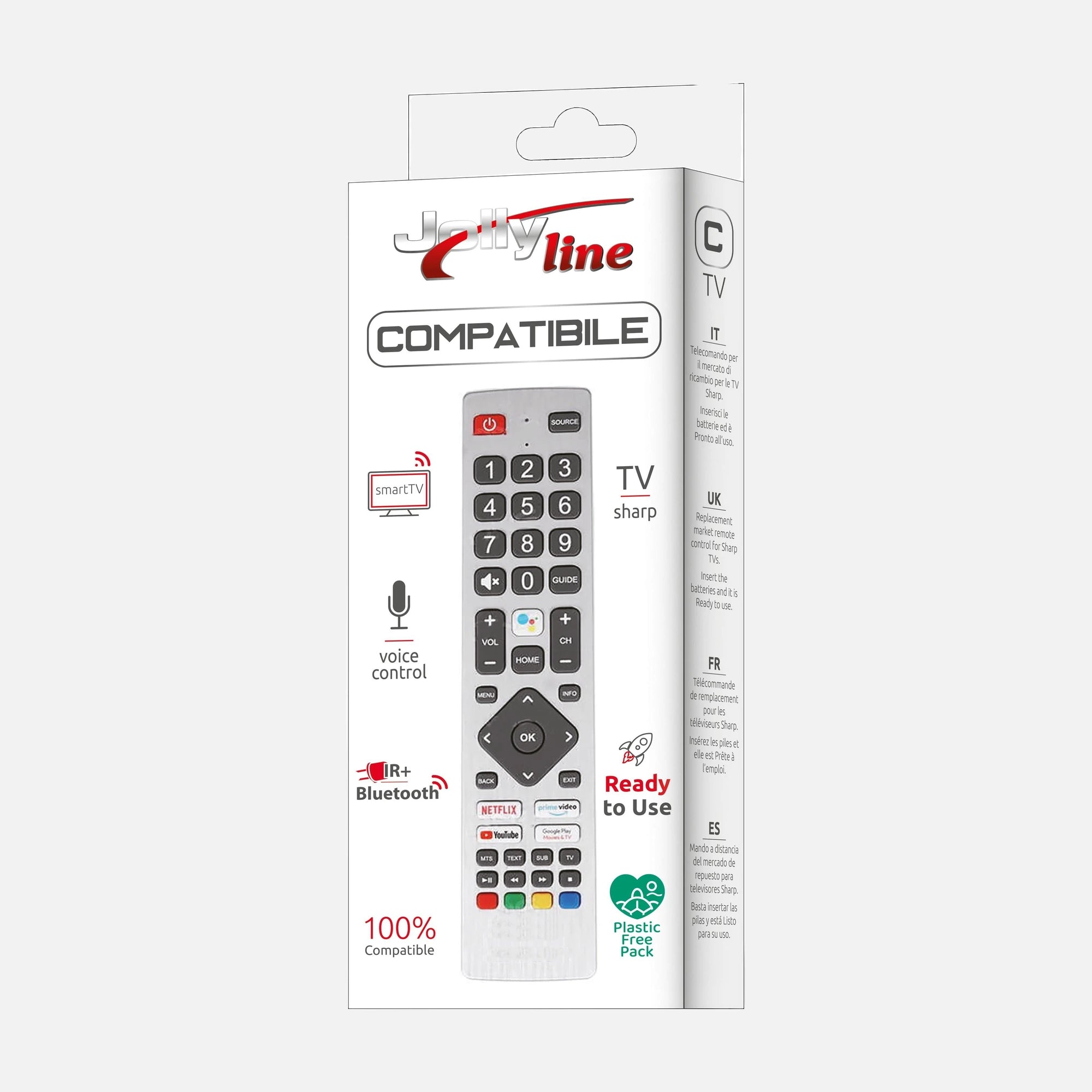 GBS Jolly Line 1506 Smart TV Sharp IR+BT Remote SHW/RMC/0133
