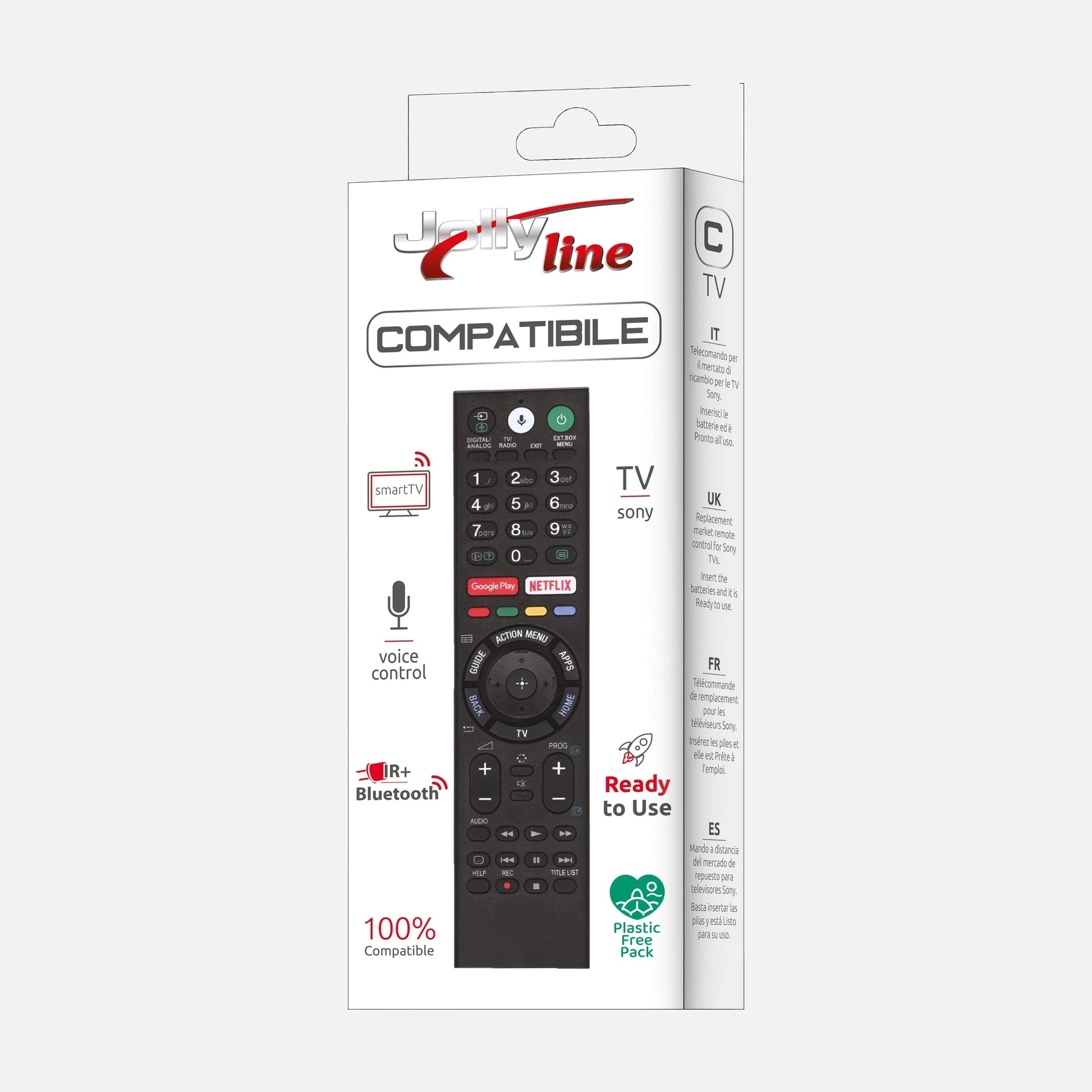 GBS Jolly Line 1508 Smart TV Sony IR+BT Remote RMF-TX310E